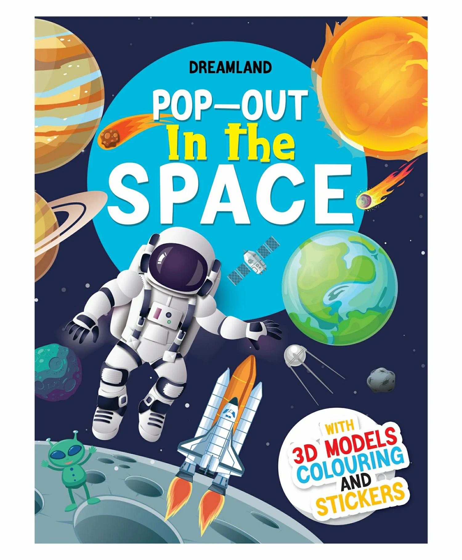 1 Pop Out In The Space – Pop-Out Book With 3D Models Colouring And Stickers For Children  |   Sticker Books Sticker Books Sticker Books