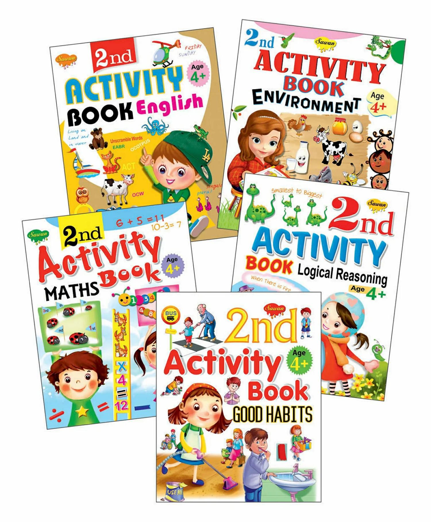 2Nd Activity Books Set Of 5 – English  |   Crafts, Hobbies & Activity Books Crafts, Hobbies & Activity Books Crafts