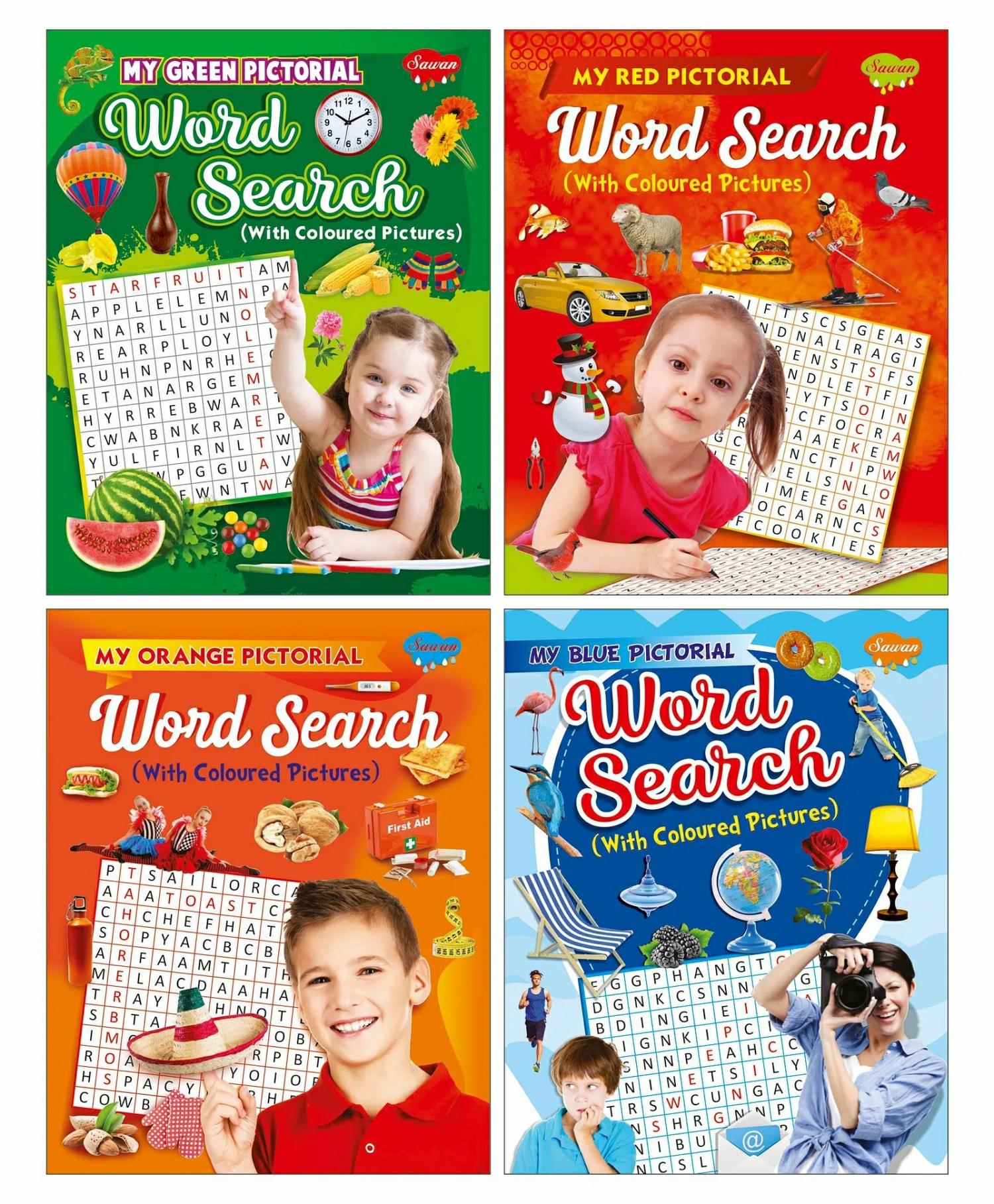 4 Pictorial Word Search With Coloured Pictures Book – English  |   Read & Learn Picture Books Picture Books