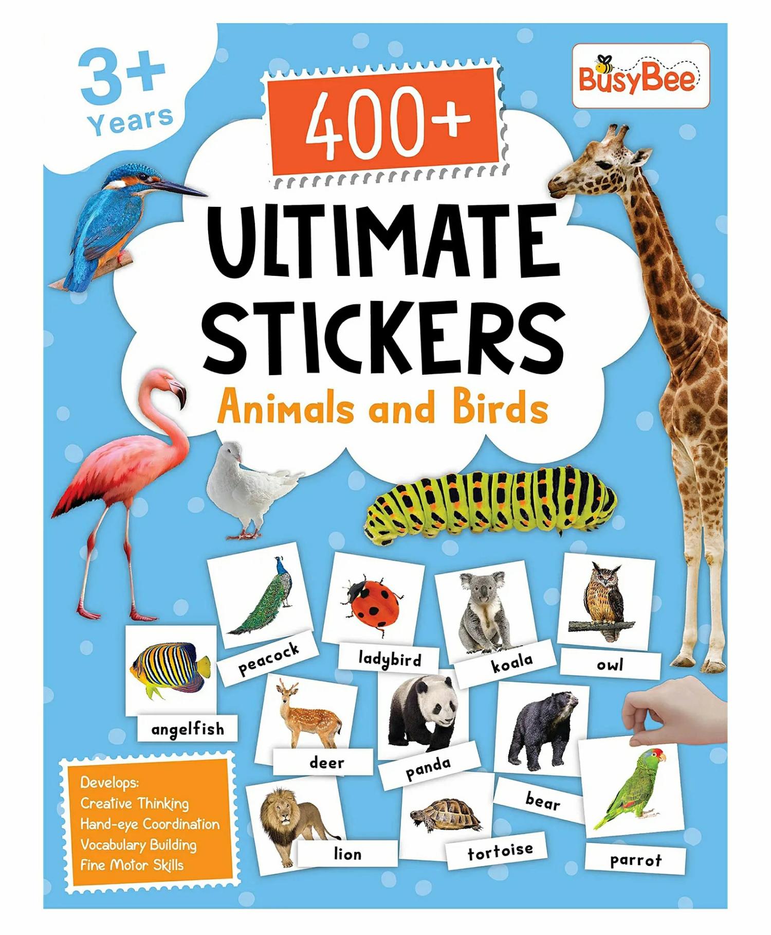 400+ Ultimate Stickers Book – Animals And Birds For 3+ Years Kids  |   Sticker Books Sticker Books Sticker Books