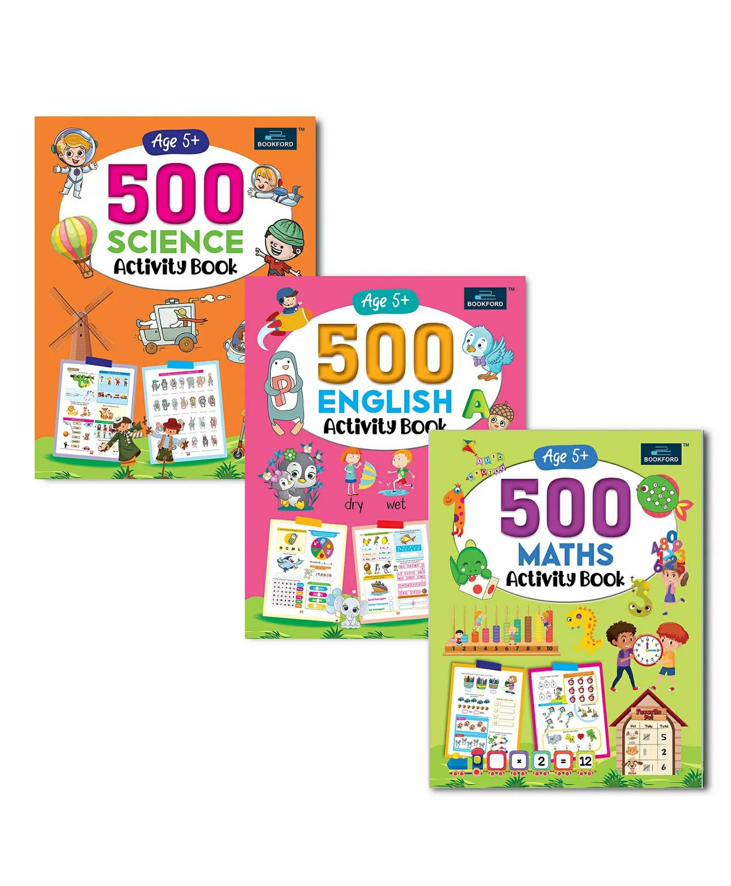 5 Activity Books Maths Science English Pack Of 3 – English  |   Crafts, Hobbies & Activity Books Crafts, Hobbies & Activity Books Crafts