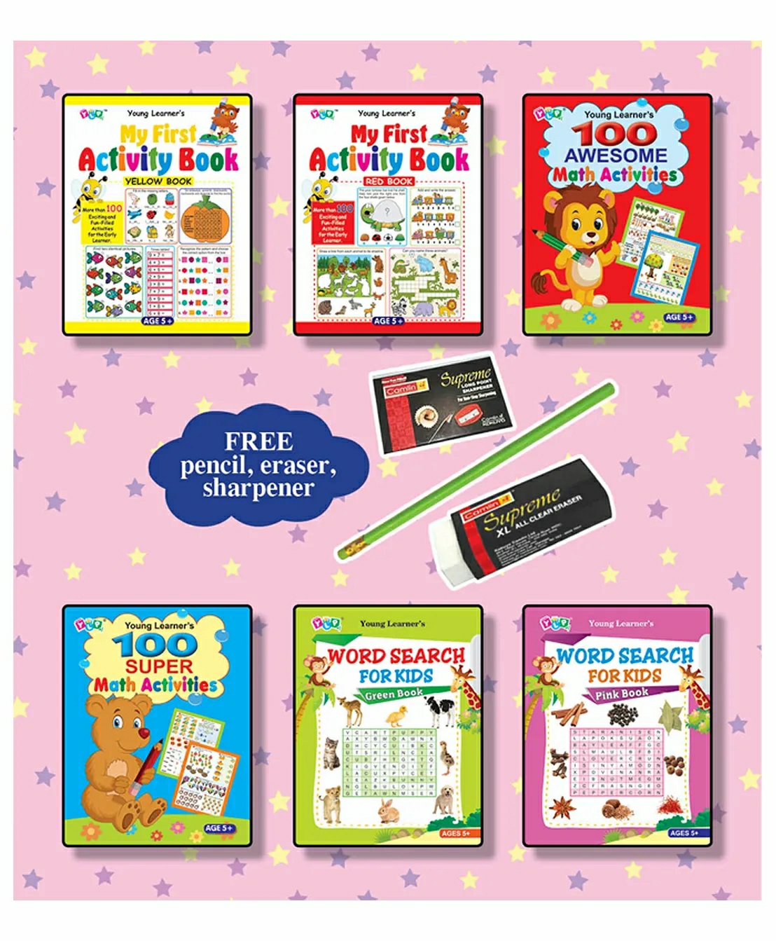 Activity & Puzzles Books Pack Of 6 – English  |   Board Books Board Books Board Books