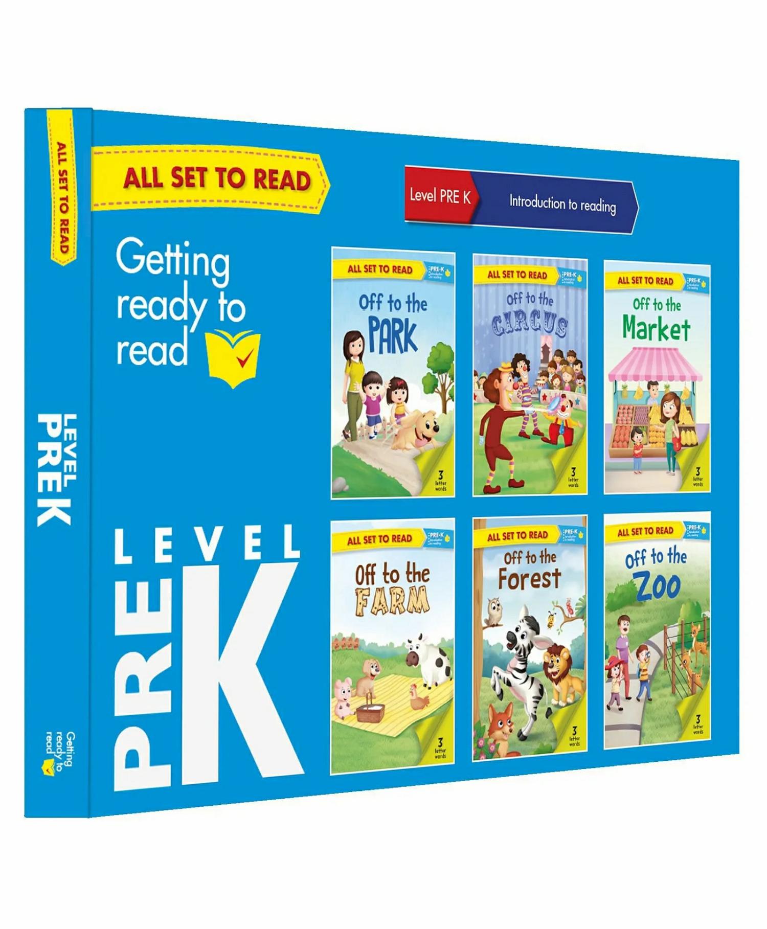 All Set To Read Level Pre-K Introduction To Reading Set Of 6 Books – English  |   Academic Books Academic Books Academic Books