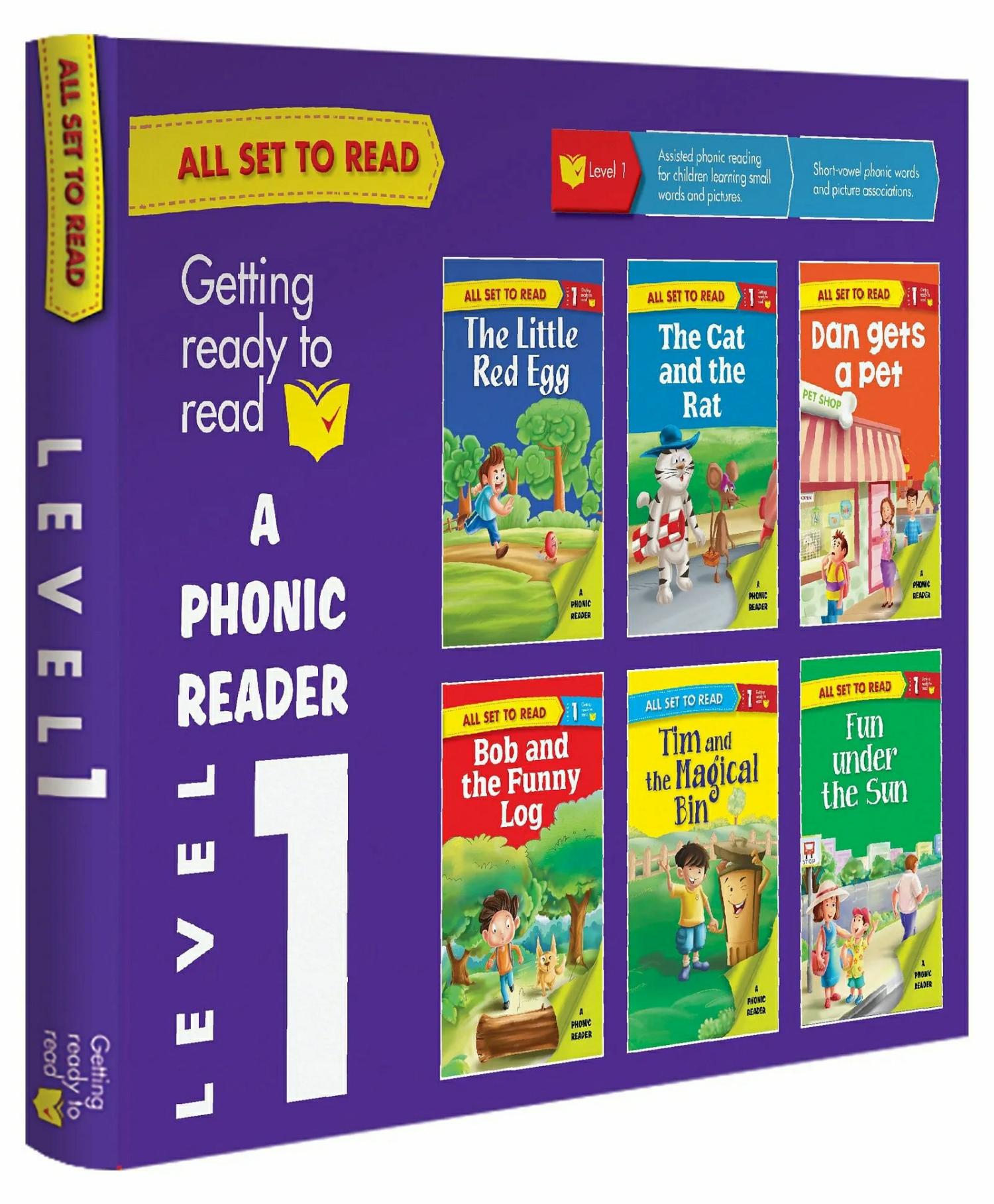 All Set To Read Phonic Reader Level 1 Books Pack Of 6 – English  |   Read & Learn Picture Books Picture Books