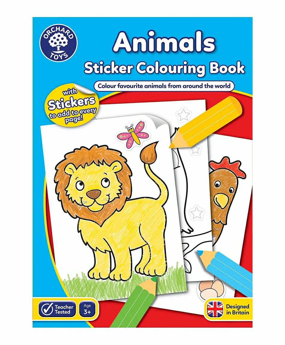 Animals Sticker Colouring Book – English  |   Drawing & Coloring Book Drawing & Coloring Book Drawing & Coloring Book