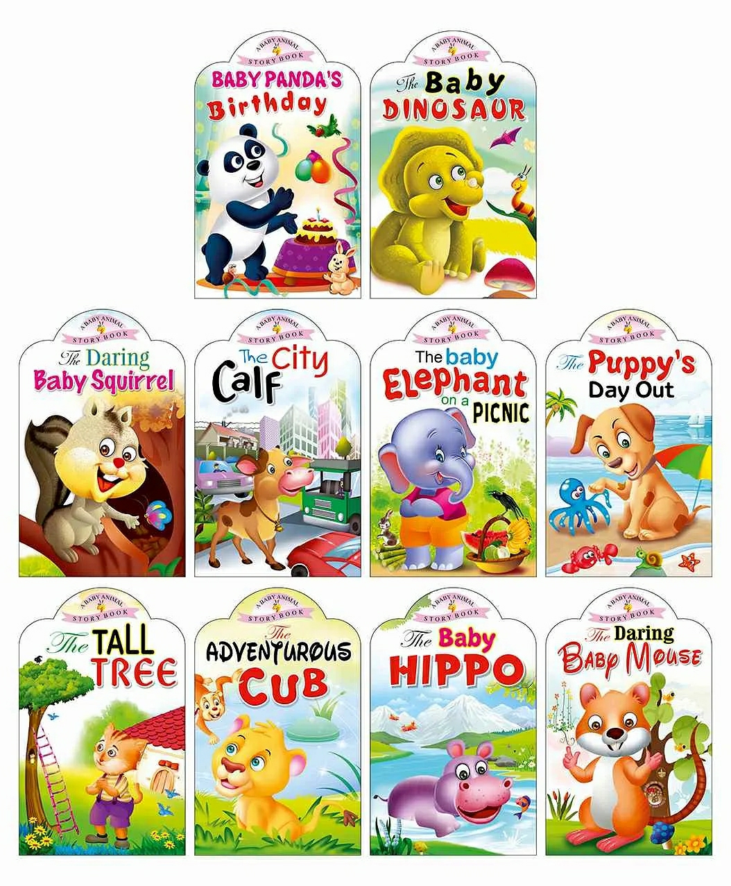 Baby Animal Story Board Books Pack Of 10 – English  |   Board Books Board Books Board Books