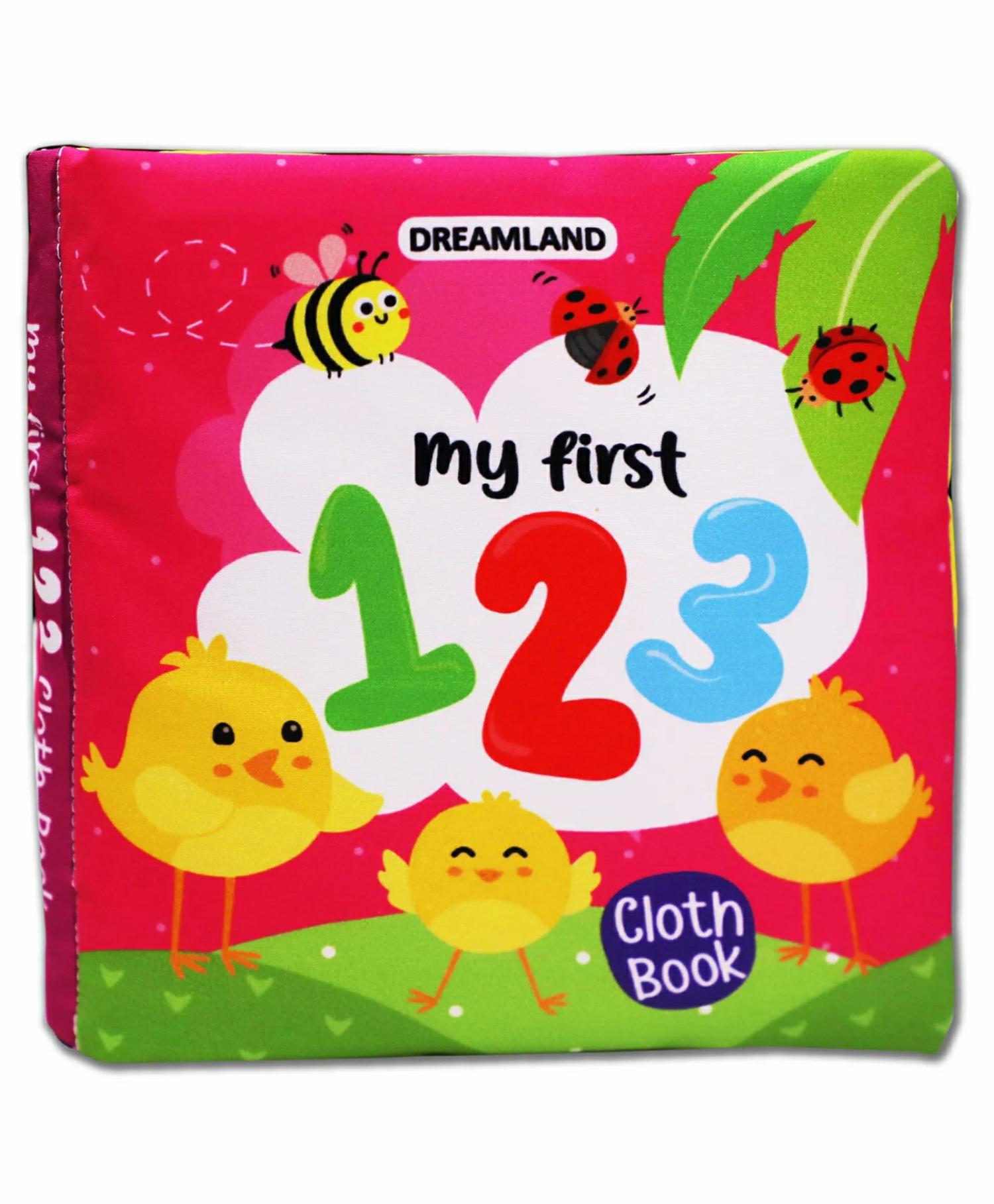 Baby My First Cloth Book 123 With Squeaker And Crinkle Paper Cloth Books – English  |   Read & Learn Picture Books Picture Books