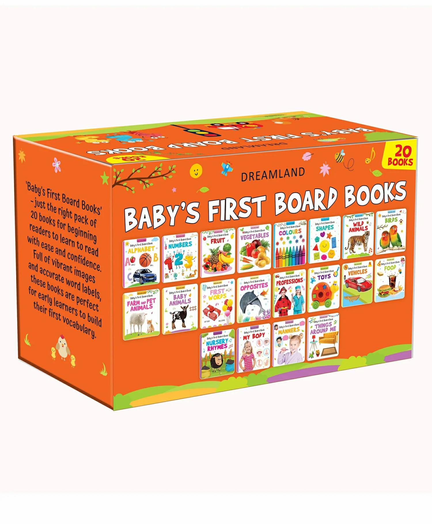 Baby’s First Board Books Pack Of 20 Books – English  |   Board Books Board Books Board Books