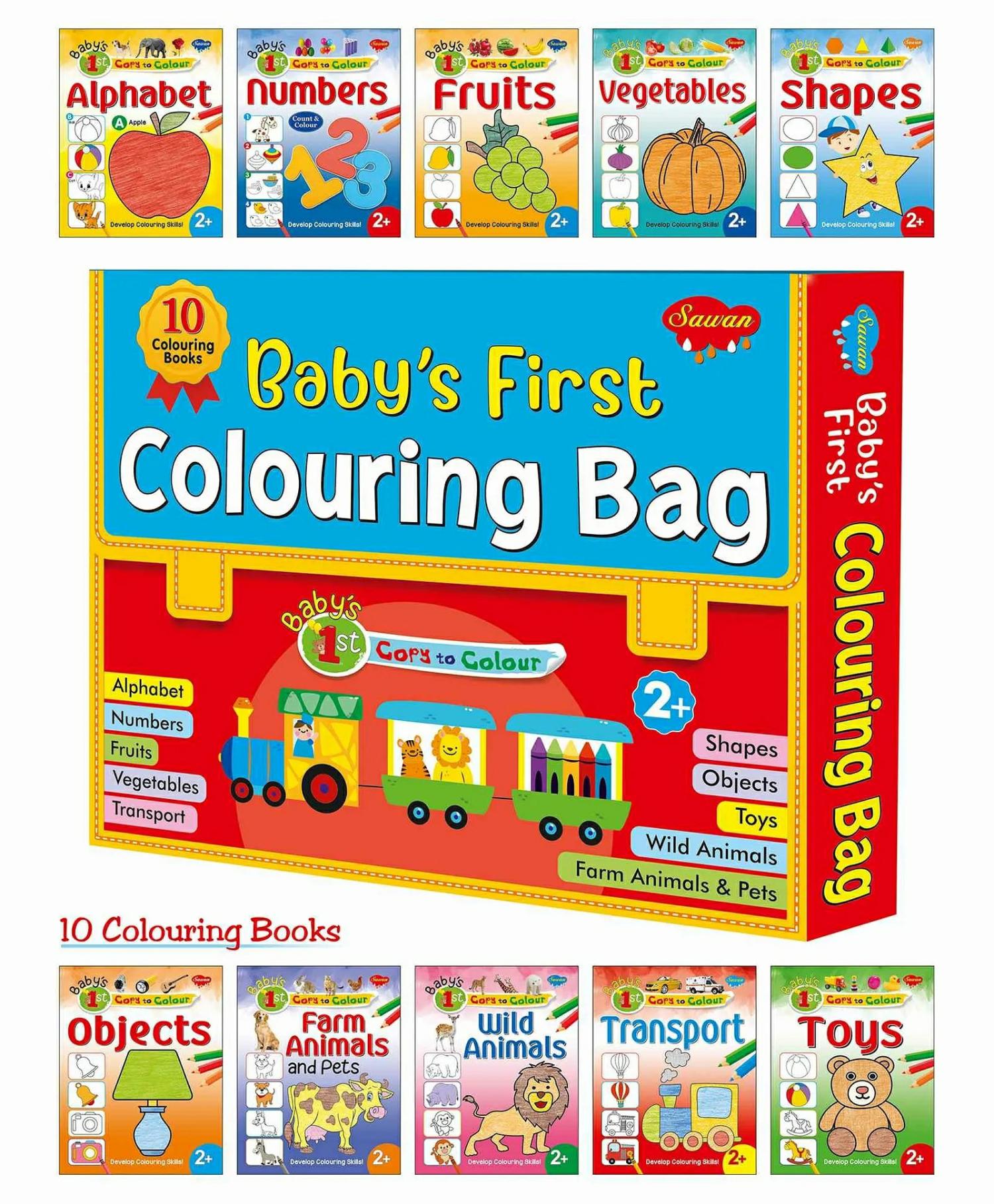 Baby’s First Colouring Books Set Of 10 – English  |   Drawing & Coloring Book Drawing & Coloring Book Drawing & Coloring Book