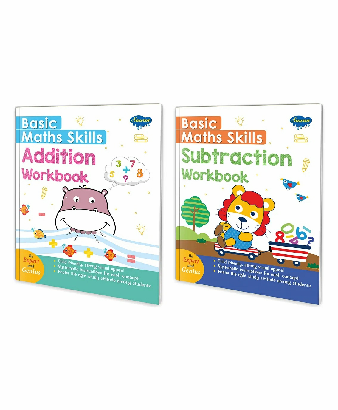 Basic Maths Skills Workbook | Set Of 2 Books | Addition, Subtraction | Arithmetic Marvels: Addition And Subtraction Spectacle – English  |   Academic Books Academic Books Academic Books