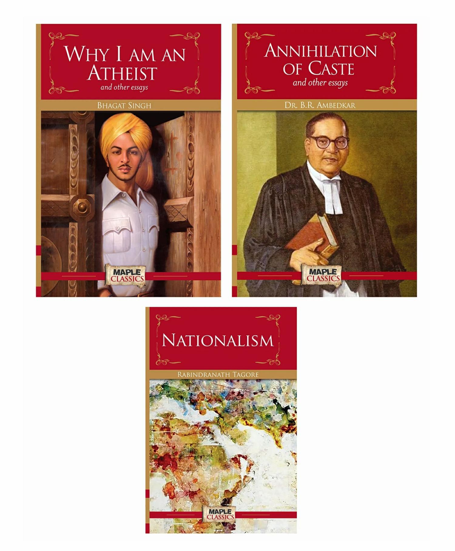 Best Of Indian Independence – Why I Am An Atheist Annihilation Of Caste And Nationalism –  Set Of 3 Books – Bhagat Singh Br Ambedkarrabindranath Tagore – English  |   Story Books Story Books