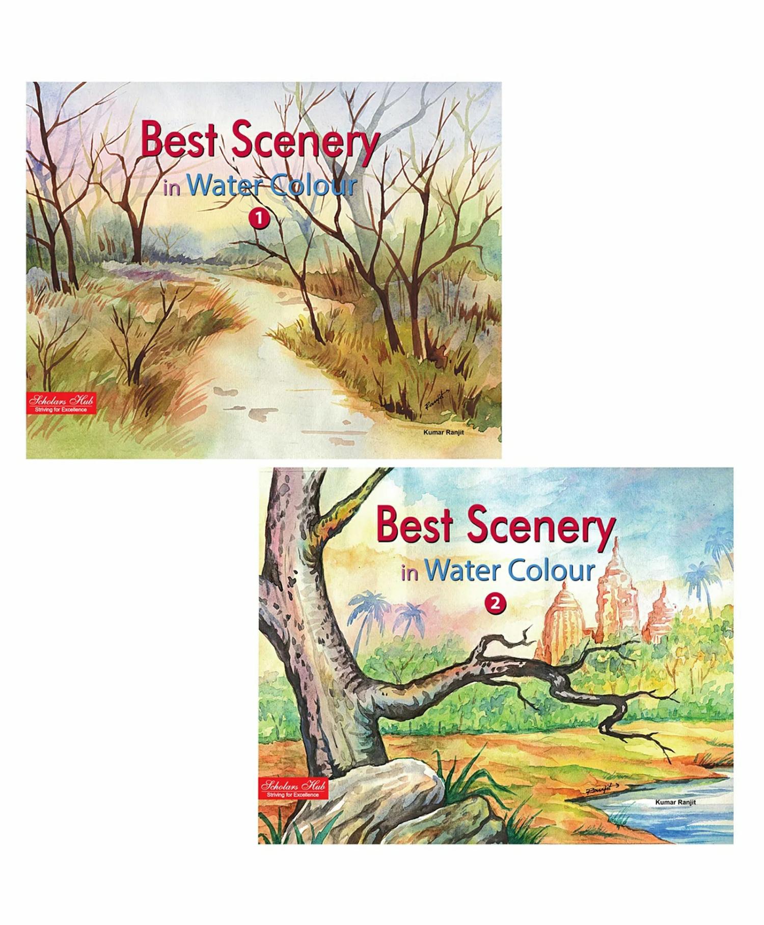 Best Scenery In Water Colour Volume 1 & 2 Books Pack Of 2 – English  |   Crafts, Hobbies & Activity Books Crafts, Hobbies & Activity Books Crafts