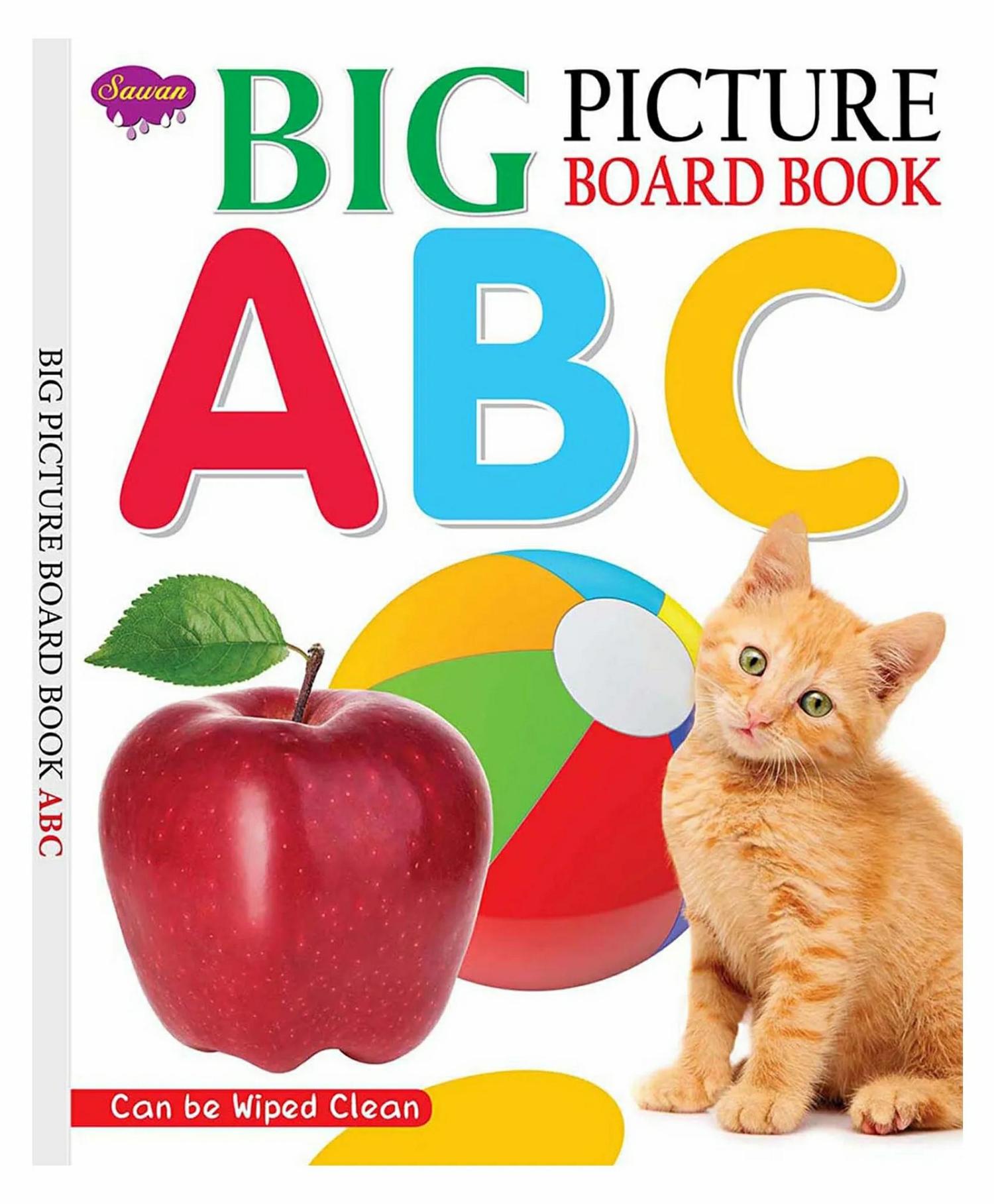 Big Picture Wipe & Clean Alphabet Board Book – English  |   Read & Learn Board Books Board Books