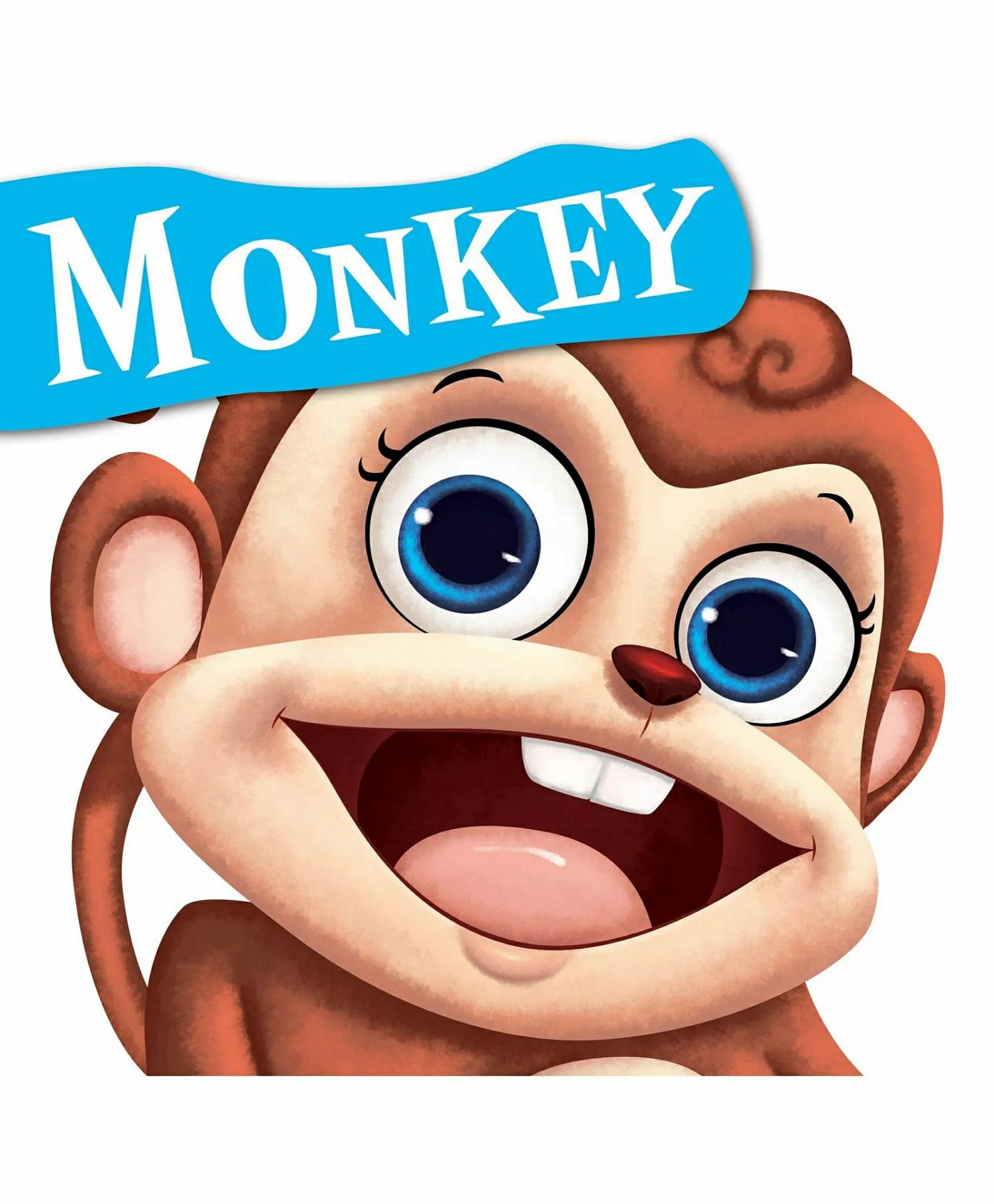 Board Book Monkey Cutout Board Book – English  |   Board Books Board Books Board Books