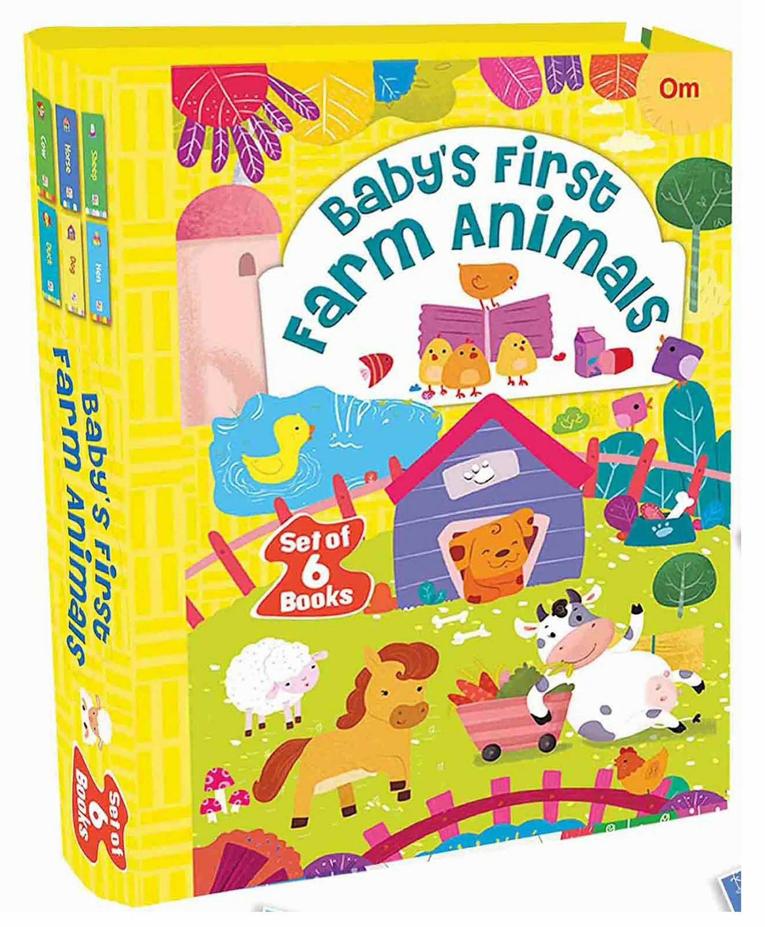 Board Books: Baby’S First Farm Animals (Set Of 6 Board Books In Premium Quality Board Box) Board Book,  English  |   Board Books Board Books Board Books