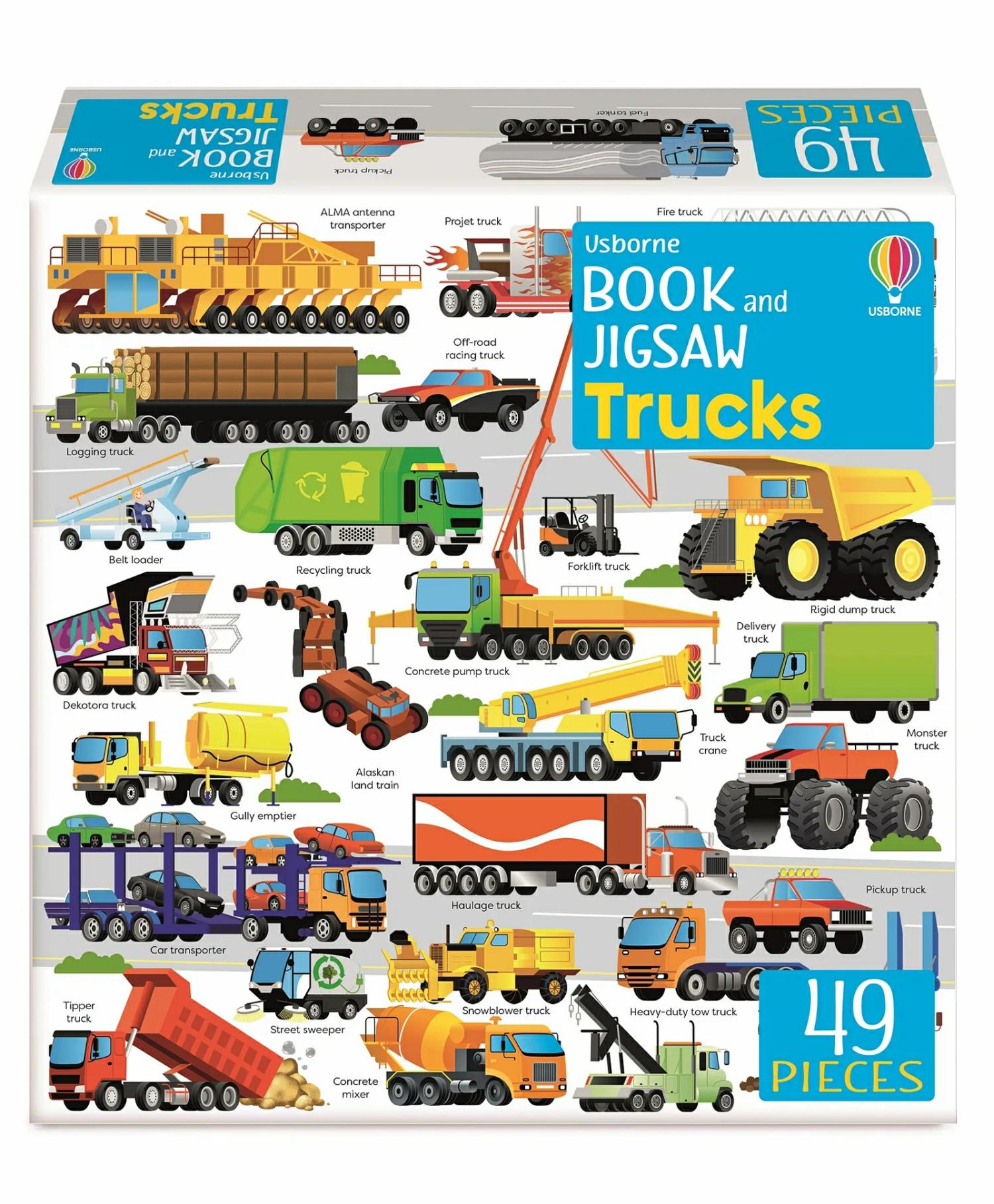 Book And Jigsaw Trucks By Sam Smith – English  |   Board Books Board Books Board Books