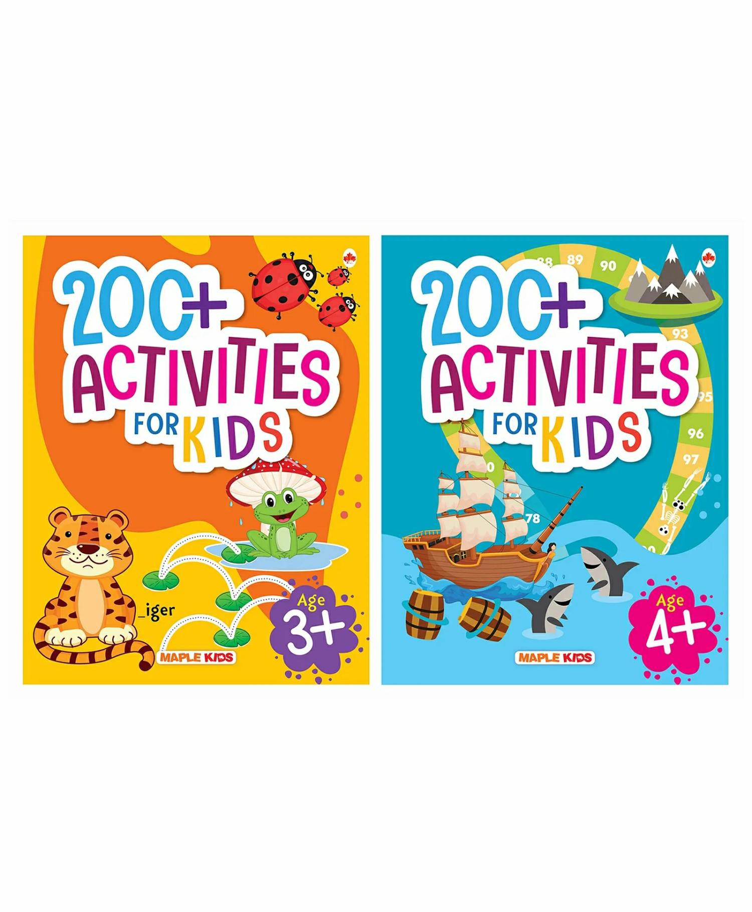 Brain Activity Books For Kids – 400+ Activities Set Of 2 Books – English  |   Sticker Books Sticker Books Sticker Books