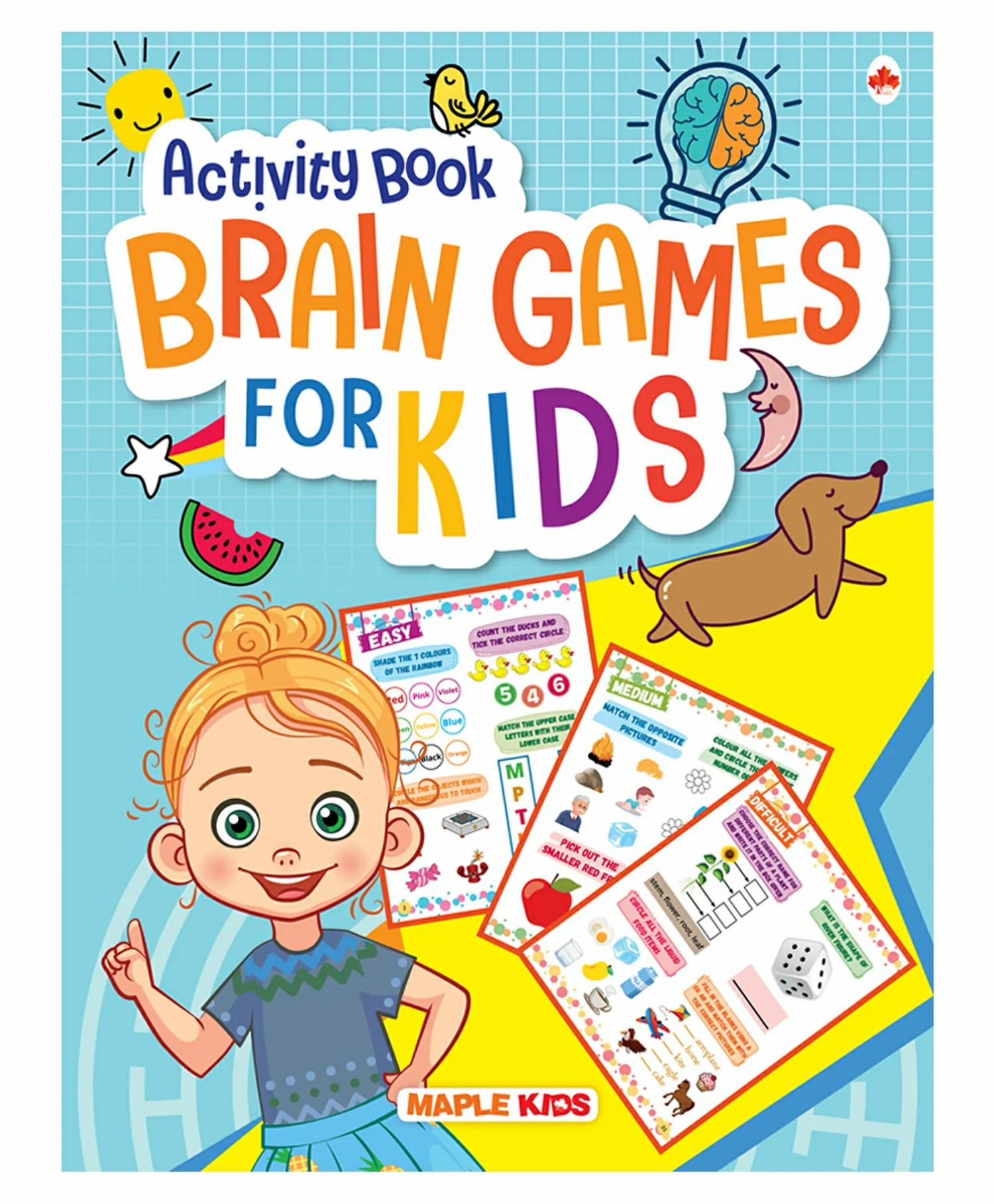 Brain Boosting Activity Book For Kids  48 Pages  |   Crafts, Hobbies & Activity Books Crafts, Hobbies & Activity Books Crafts