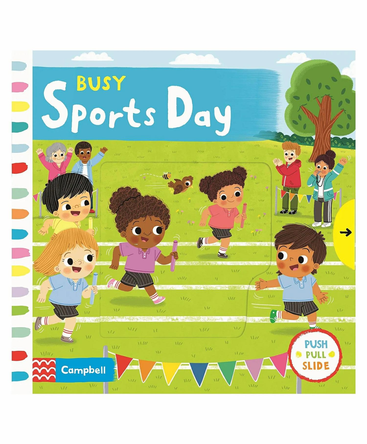 Busy Sports Day Board Book – English  |   Rhymes & Poetry Books Rhymes & Poetry Books Rhymes & Poetry Books