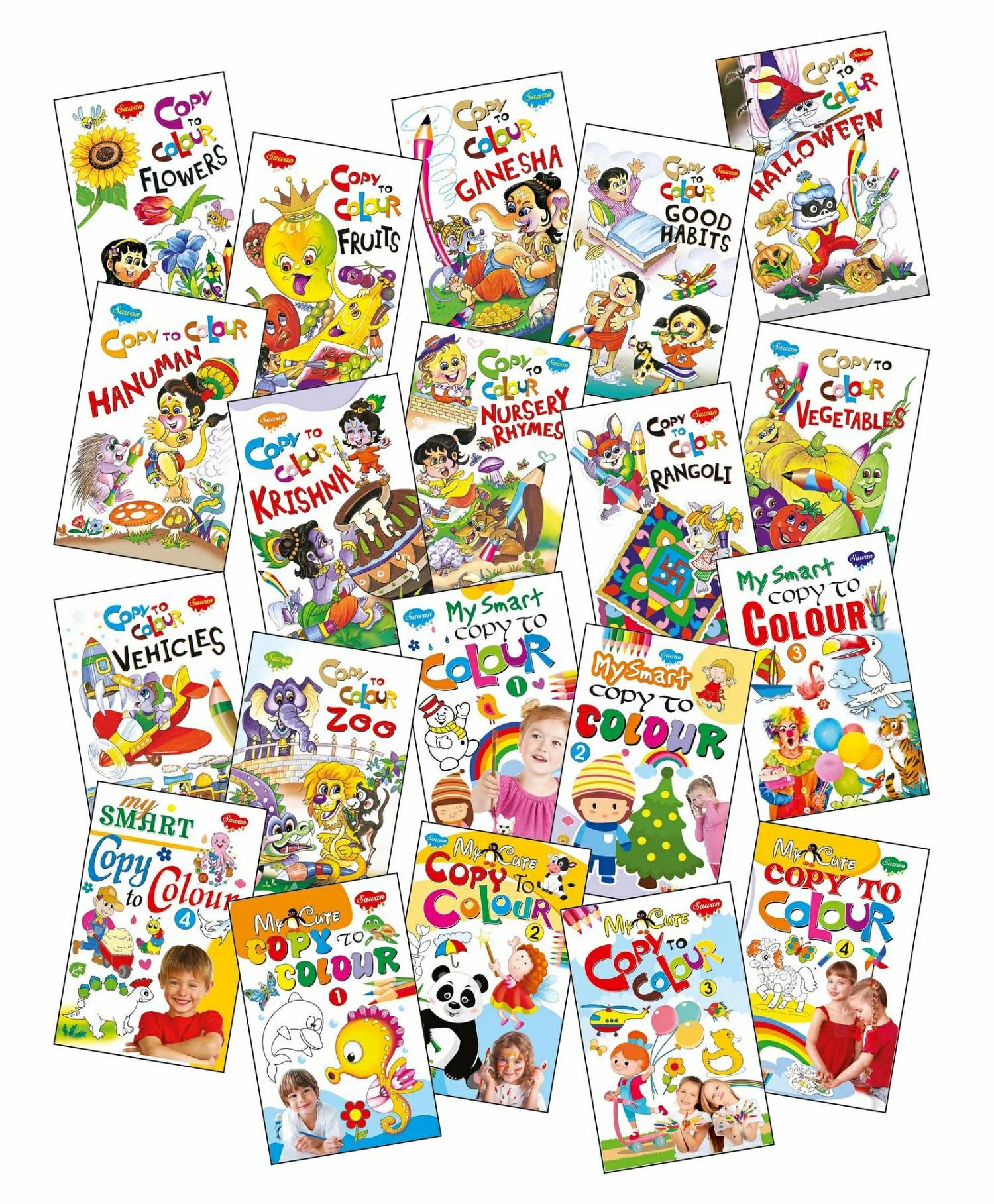 Colouring Book Set Of 20 – English  |   Drawing & Coloring Book Drawing & Coloring Book Drawing & Coloring Book