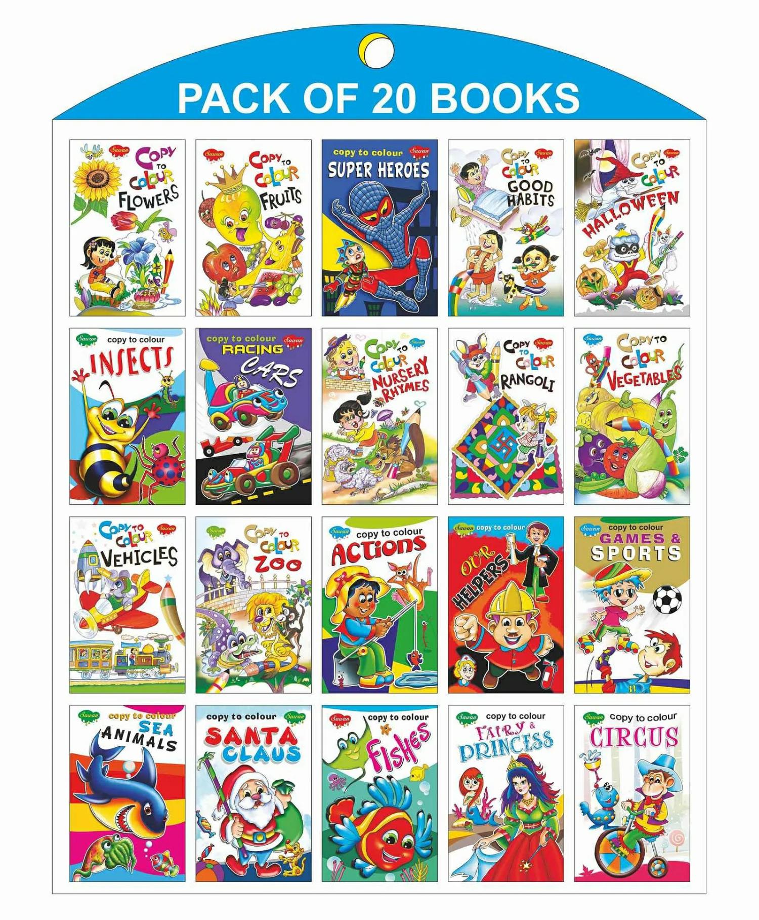 Copy Colouring Books Set Of 20 – English  |   Crafts, Hobbies & Activity Books Crafts, Hobbies & Activity Books Crafts