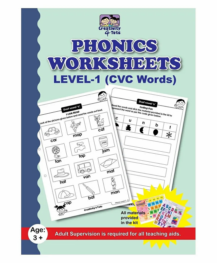 Creativity 4 Tots Phonics Worksheets – English  |   Read & Learn Read & Learn Read & Learn