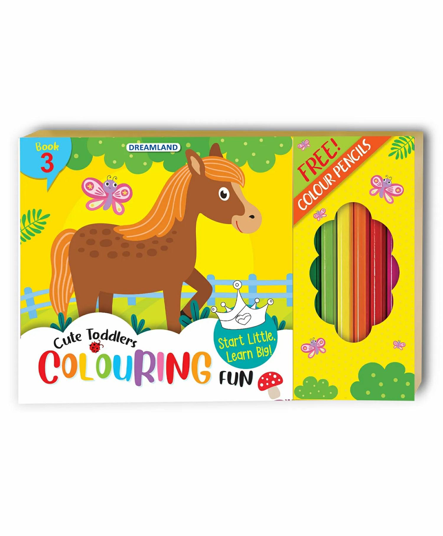 Cute Toddlers Fun Colouring Book With 6 Colour Pencils Art And Craft Drawing Book Colouring Book For Toddler Return Gift For Kids – 128 Pages  |   Crafts, Hobbies & Activity Books Crafts, Hobbies & Activity Books Crafts