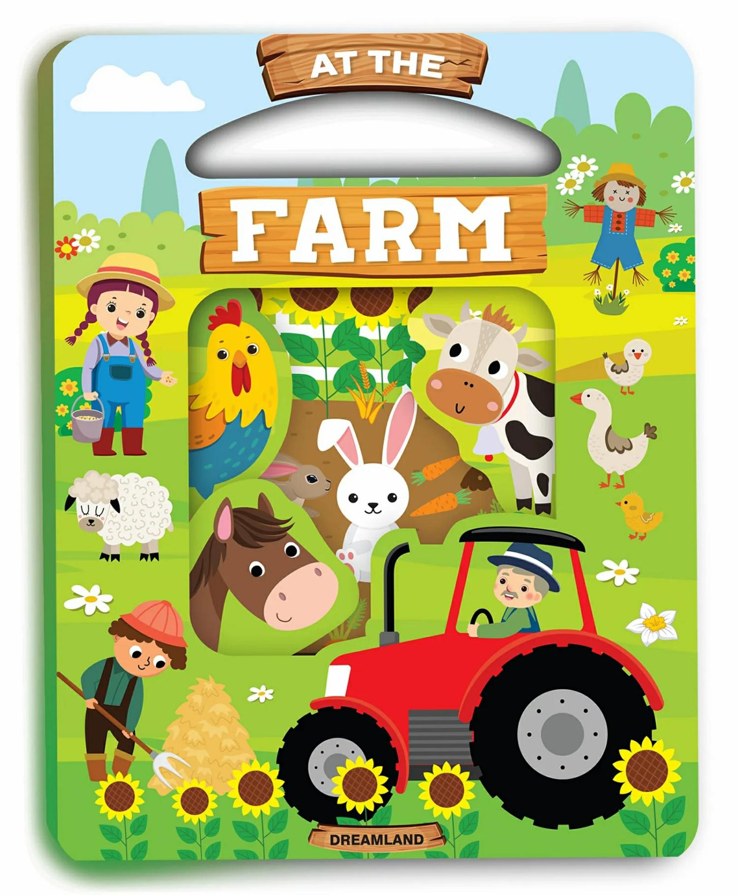 Die Cut Window Board Book At The Farm – English  |   Read & Learn Board Books Board Books