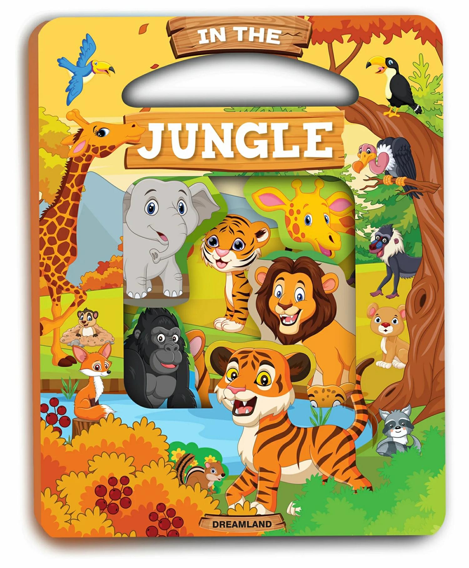 Die Cut Window Board Book In The Jungle – English  |   Read & Learn Board Books Board Books