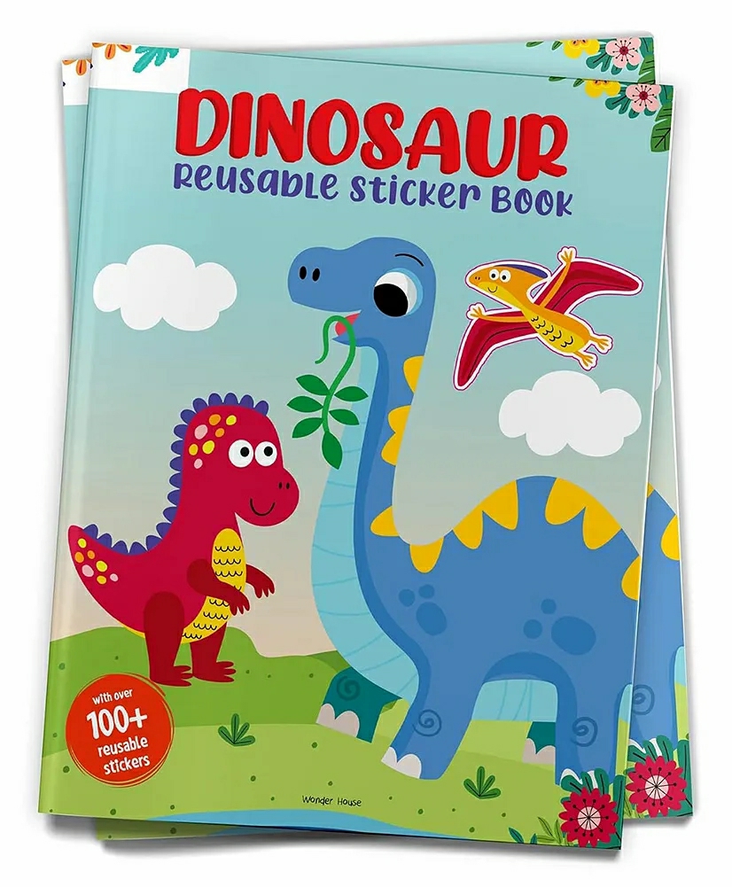 Dinosaur World Reusable Sticker Book For Children – English  |   Sticker Books Sticker Books Sticker Books