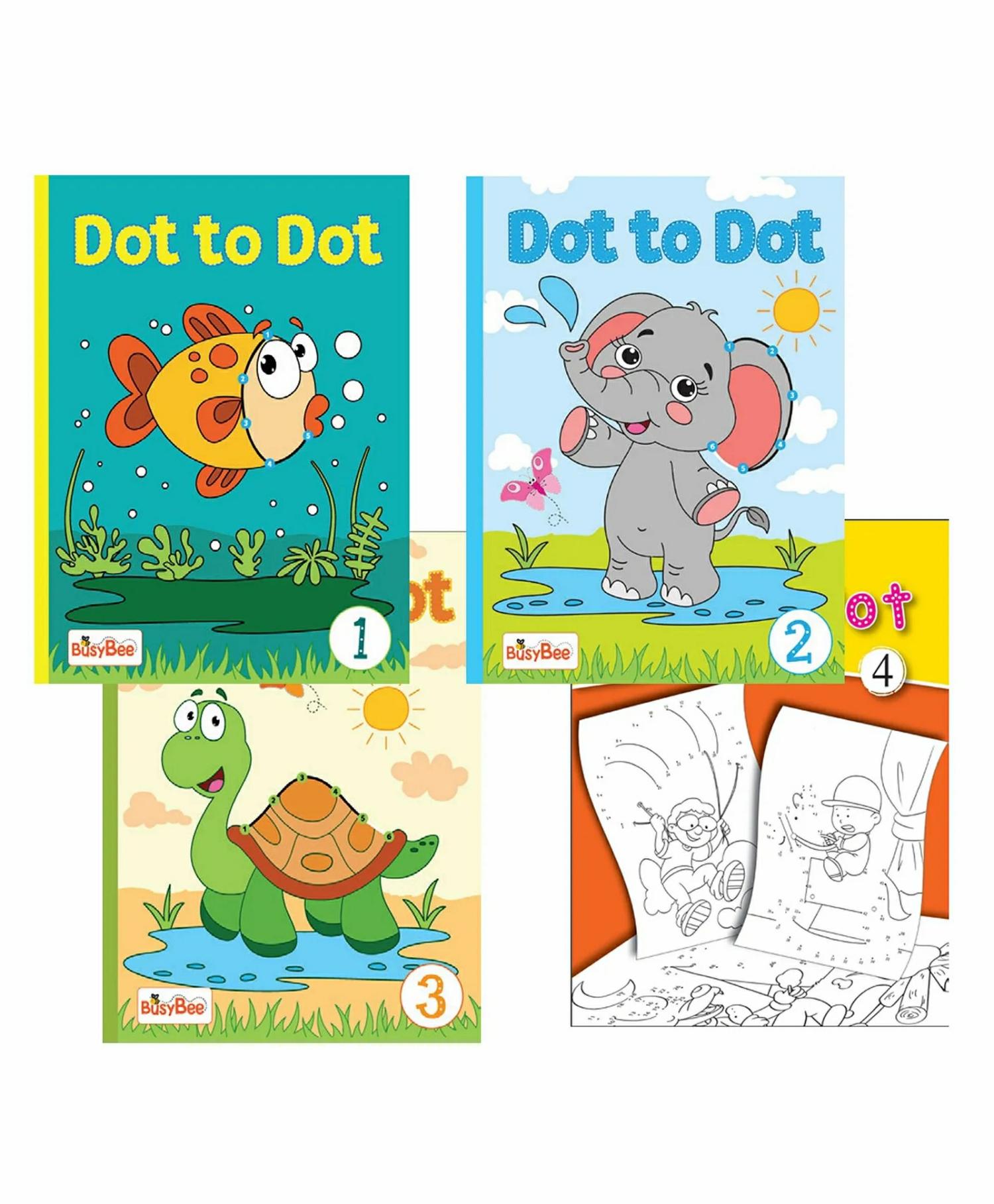 Dot To Dot Books Pack Of 4 – English  |   Drawing & Coloring Book Drawing & Coloring Book Drawing & Coloring Book