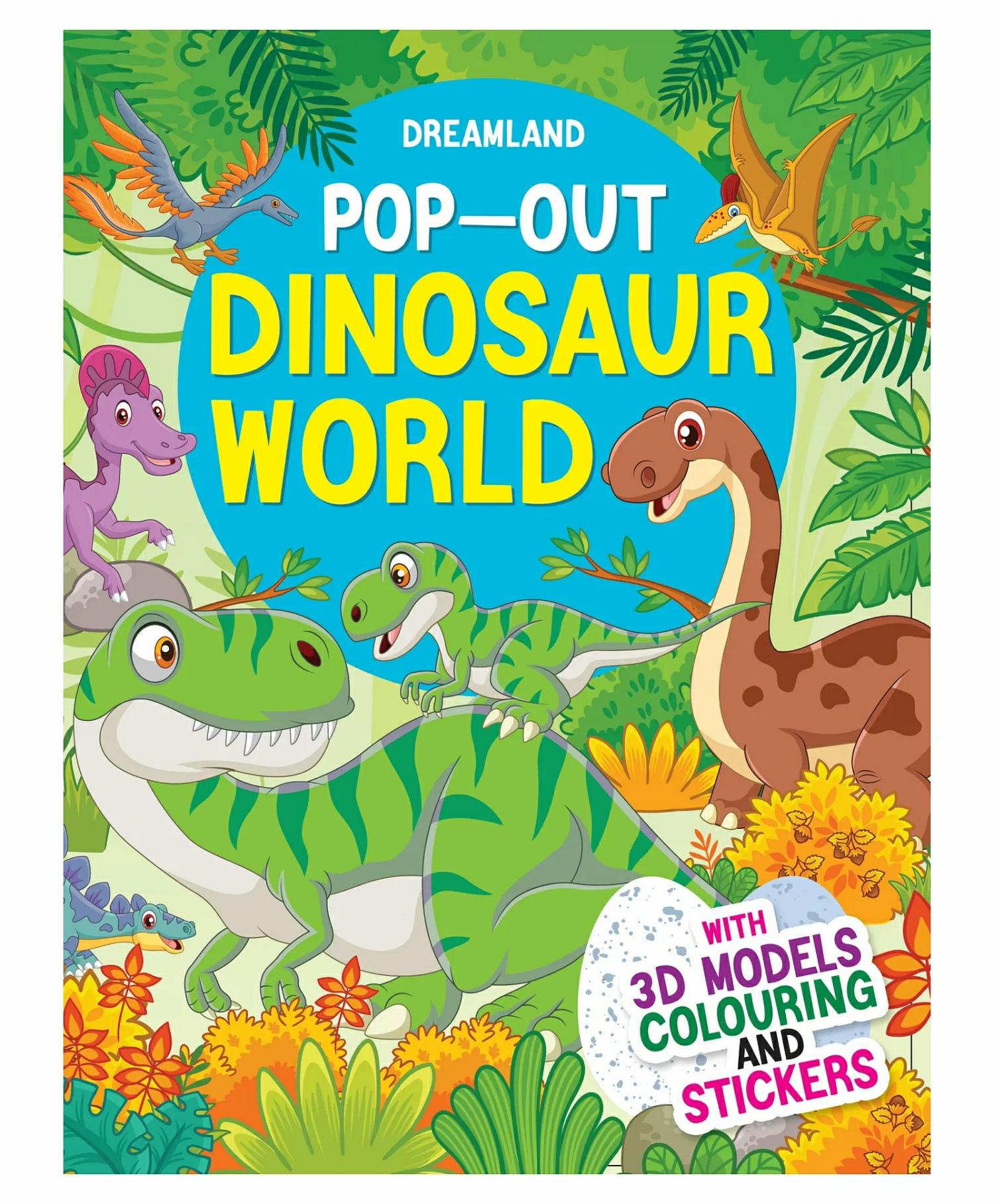 Dreamland Dinosaurs World – Pop-Out Book With 3D Models Colouring And Stickers For Children  |   Crafts, Hobbies & Activity Books Crafts, Hobbies & Activity Books Crafts