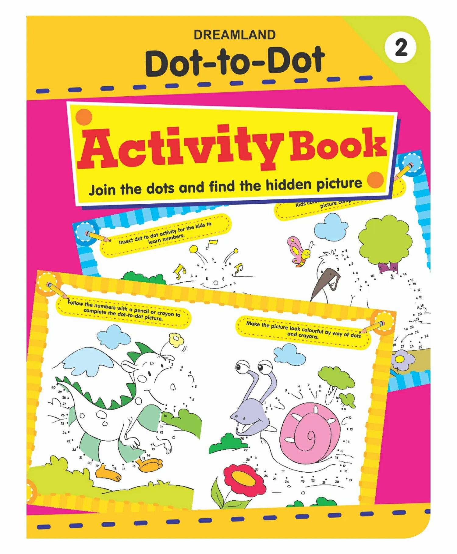 Dreamland Fun With Dot To Dot Book 2 For Children – Join The Dots And Find The Hidden Picture 32 Pages Book  |   Drawing & Coloring Book Drawing & Coloring Book Drawing & Coloring Book