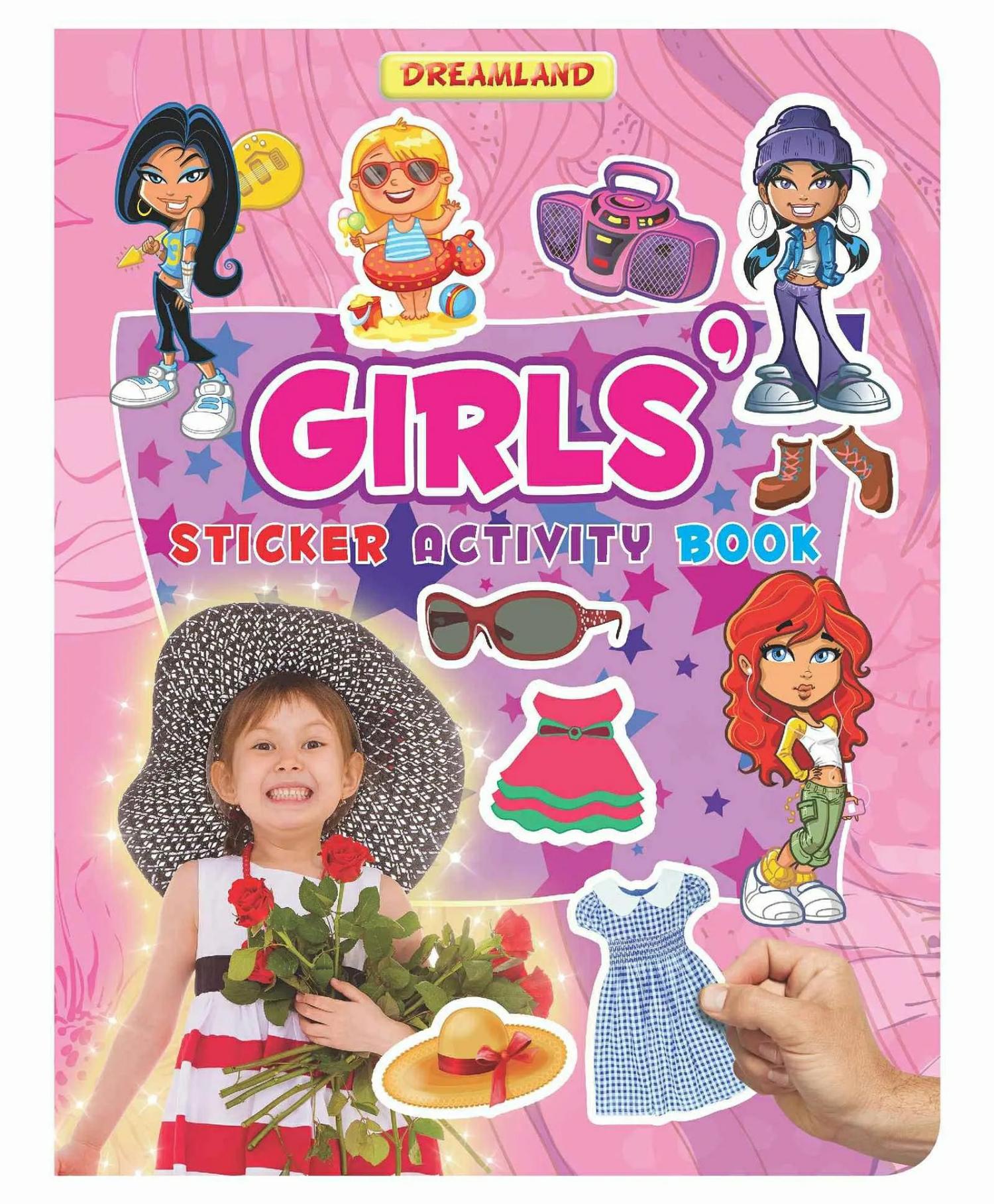 Dreamland Girls Sticker Activity Book For Children  – Colourful Pictures, Stickers And Fun Activities  |   Sticker Books Sticker Books Sticker Books