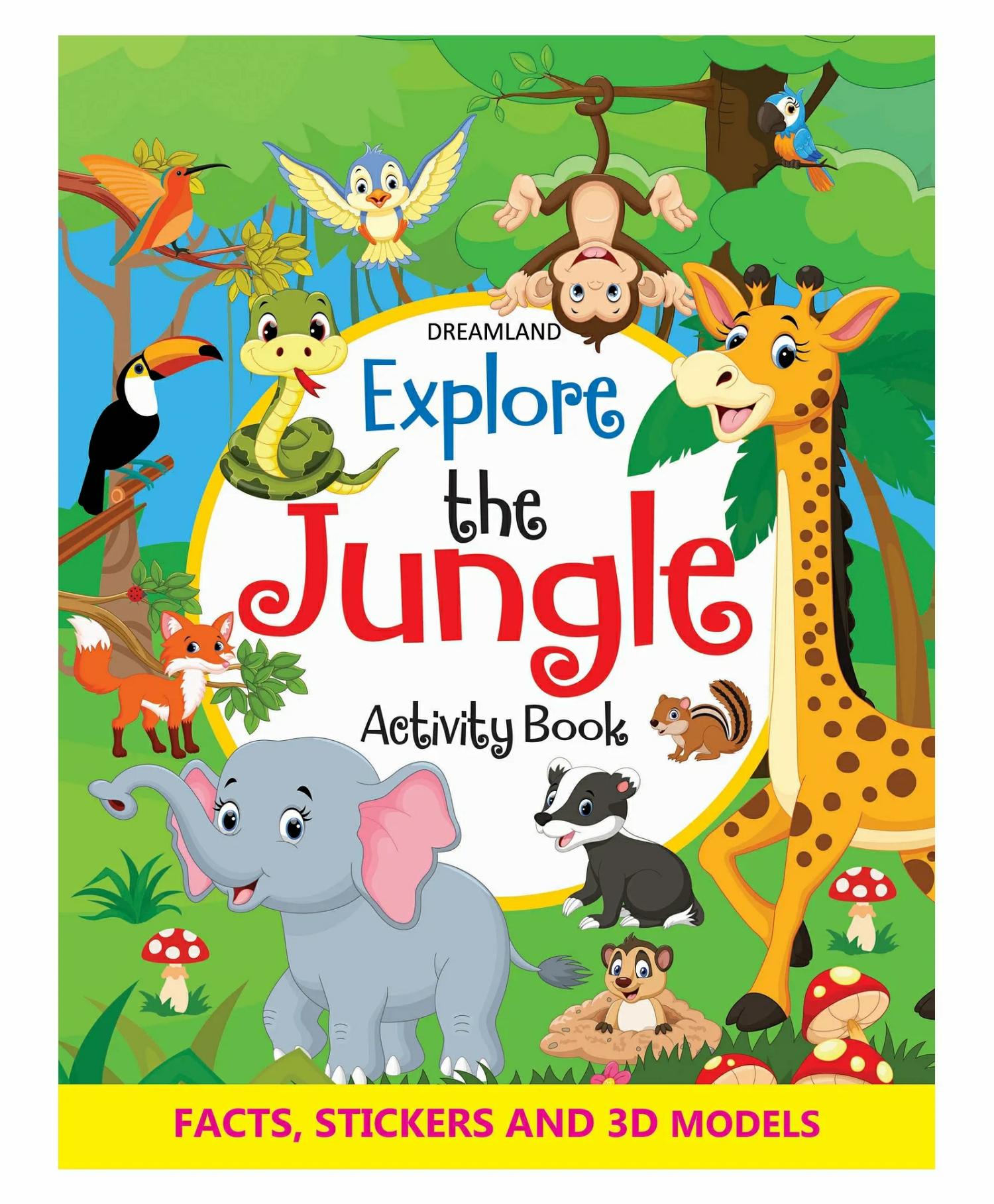 Explore The Jungle Activity Book With Stickers And 3D Models  |   Crafts, Hobbies & Activity Books Crafts, Hobbies & Activity Books Crafts