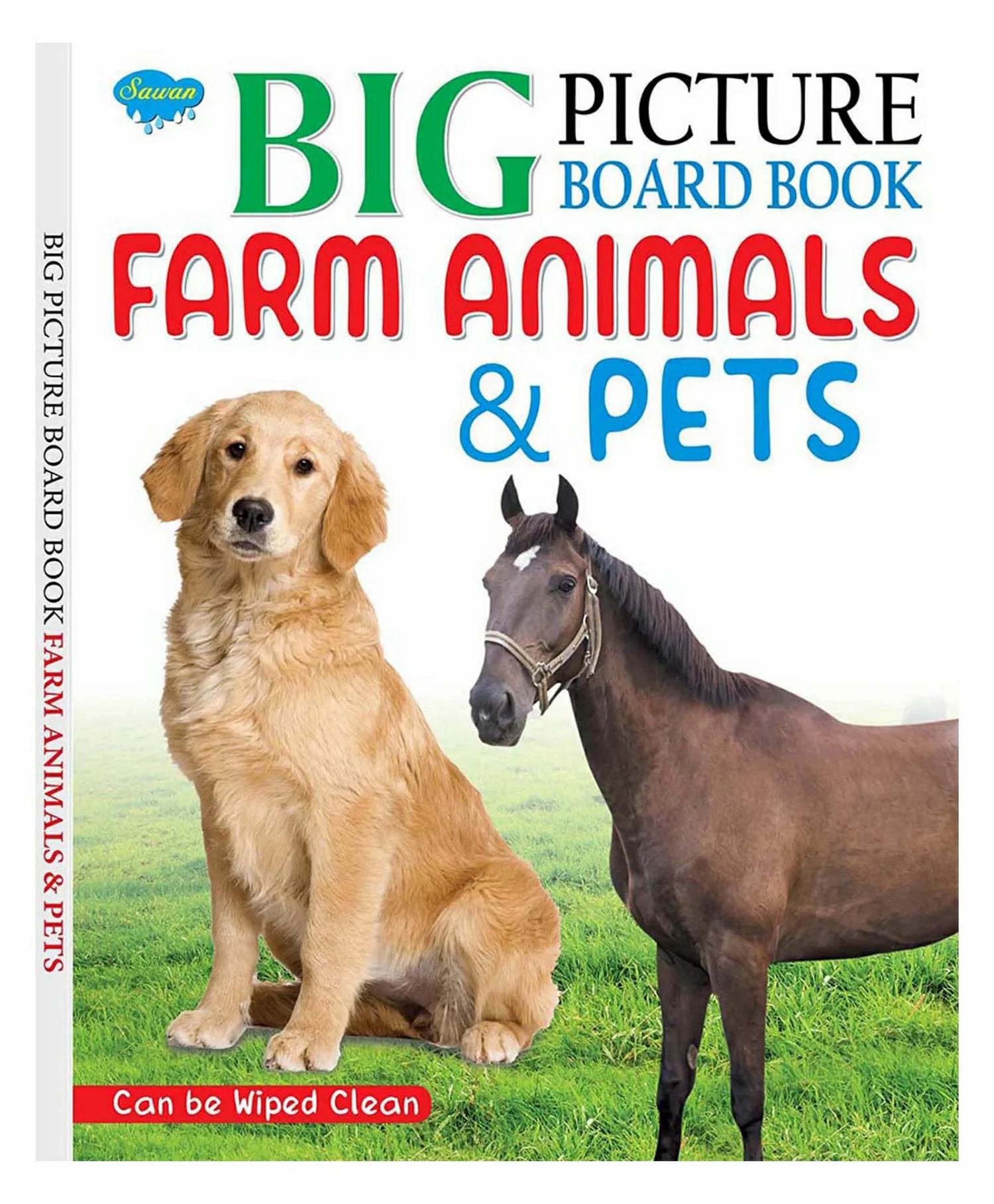 Farm Animals & Pets Wipe And Clean Picture Board Book – English  |   Board Books Board Books Board Books