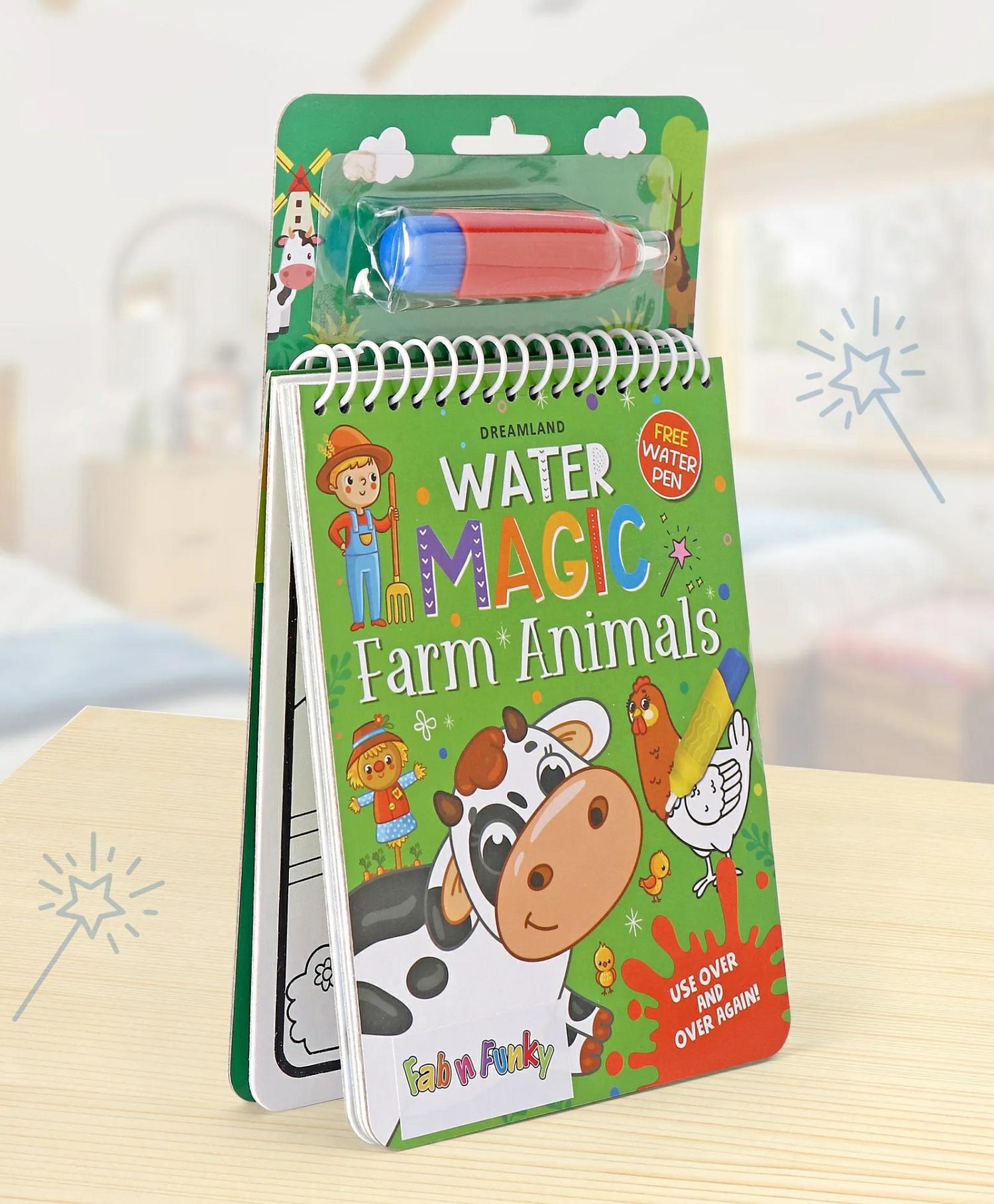 Farm Animals Water Magic Colouring Book With Pen – English  |   Drawing & Coloring Book Drawing & Coloring Book Drawing & Coloring Book