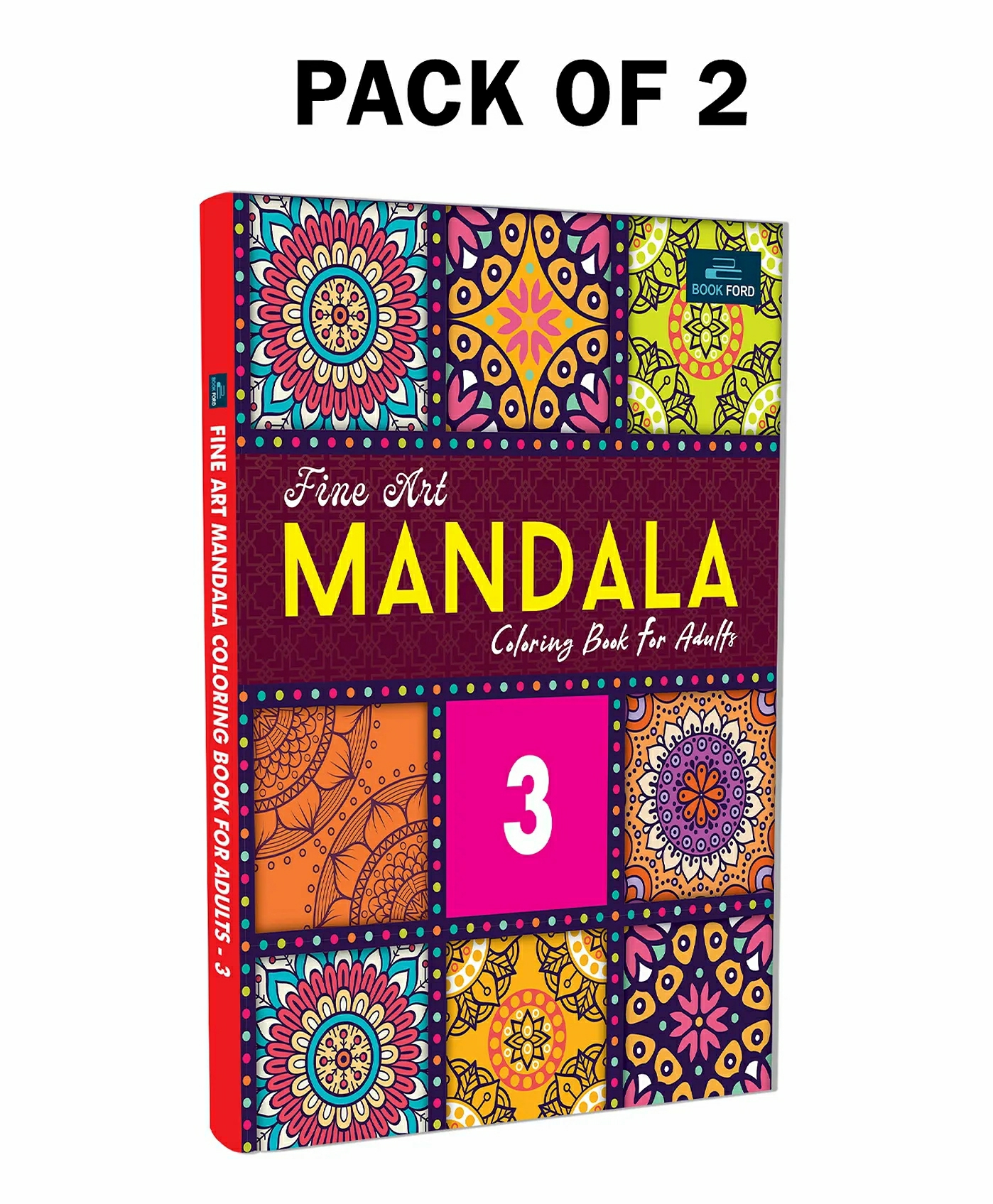 Fine Art Mandala Coloring Book For Adults Part 3 Pack Of 2  |   Drawing & Coloring Book Drawing & Coloring Book Drawing & Coloring Book