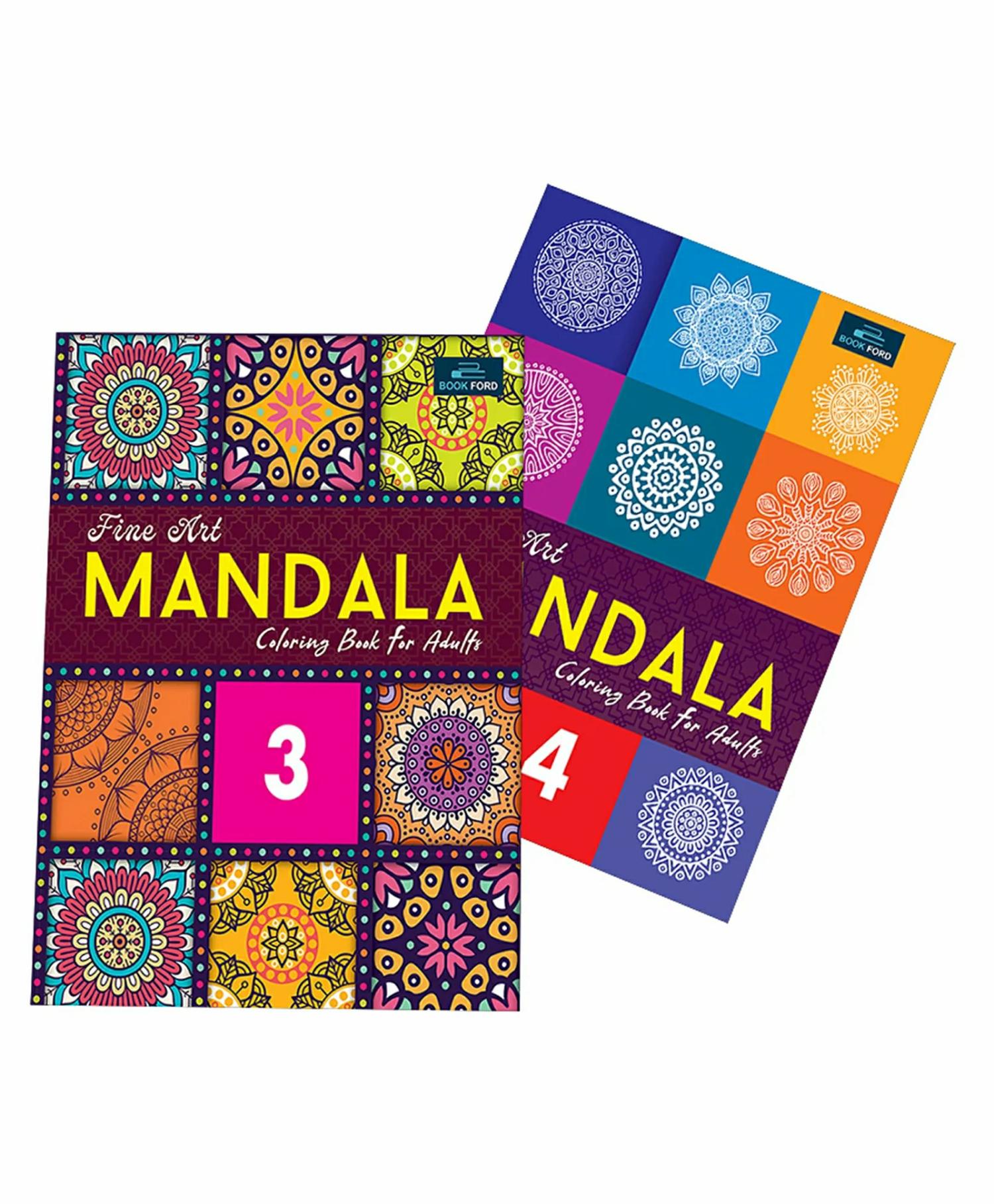 Fine Art The Mandala Series 3 & 4 Pack Of 2 – English  |   Drawing & Coloring Book Drawing & Coloring Book Drawing & Coloring Book