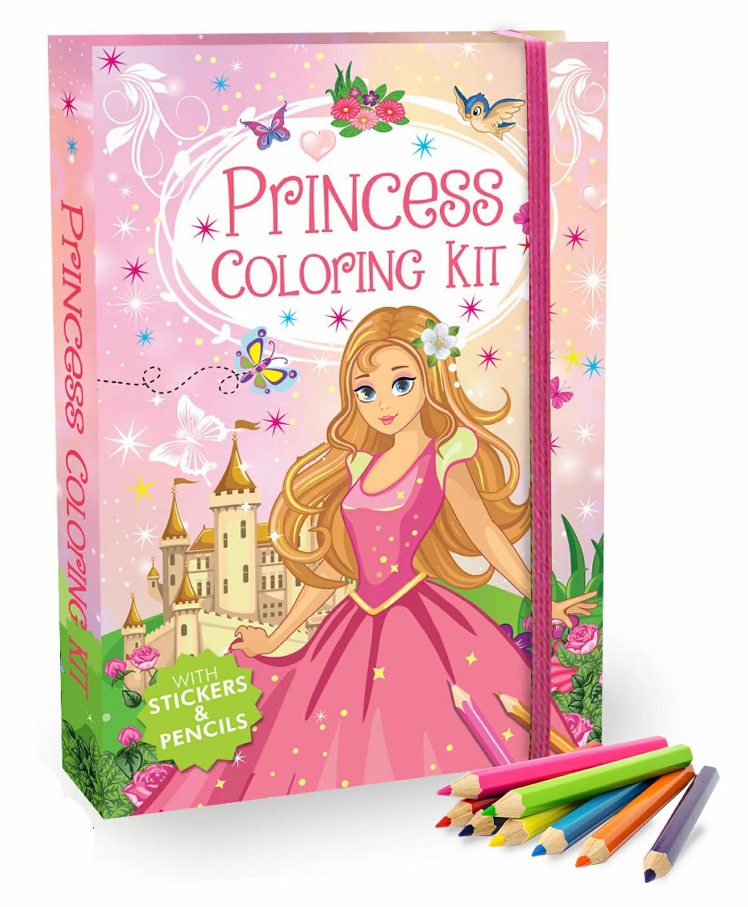 Hello Friend Books Colouring And Sticker Travel Art Kit: Princess – Beautiful Colouring Kit With Colouring Pad, Sticker Sheets, And Colour Pencils – English  |   Crafts, Hobbies & Activity Books Crafts, Hobbies & Activity Books Crafts