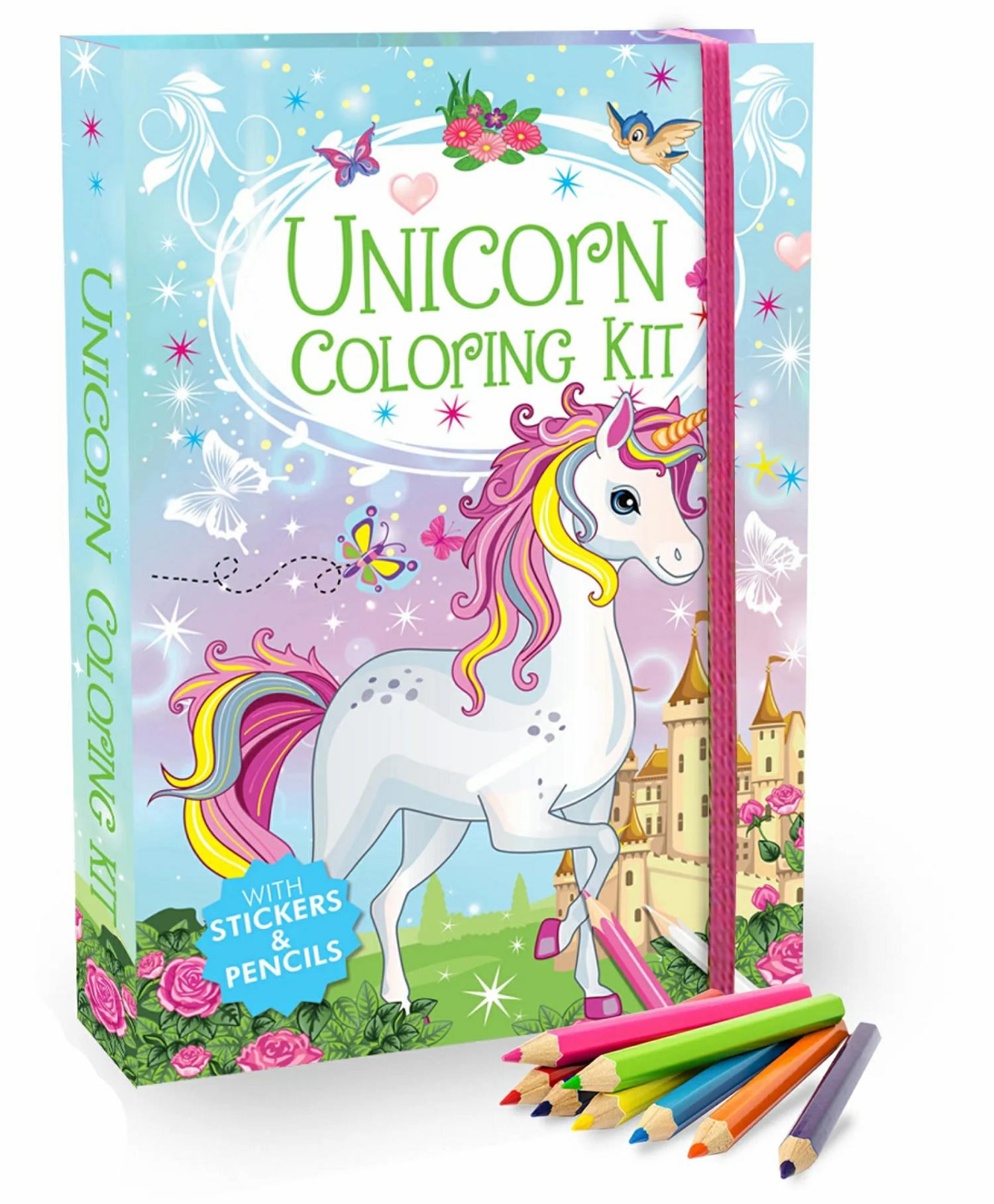 Hello Friend Books Colouring And Sticker Travel Art Kit: Unicorn – Beautiful Colouring Kit With Colouring Pad, Sticker Sheets, And Colour Pencils – English  |   Crafts, Hobbies & Activity Books Crafts, Hobbies & Activity Books Crafts