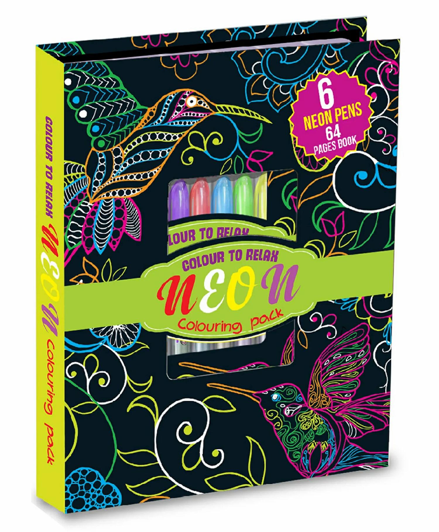 Hello Friend Books Neon Anti Stress Colouring Pack: Art Kit With Neon Pens, Glitter Tubes And Colouring Sheets To Relax The Mind  |   Pregnancy & Parenting Books Pregnancy & Parenting Books Pregnancy & Parenting Books