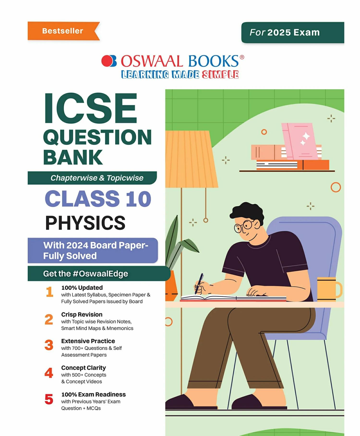 Icse Question Bank Class 10 Physics | Chapterwise | Topicwise | Solved Papers | For 2025 Board Exams  |   Academic Books Academic Books Academic Books