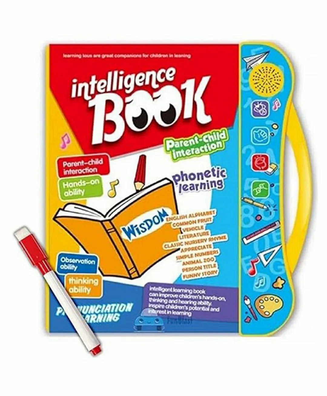 Intelligence Book  Interactive Book Musical English Educational Phonetic Learning Book For Kids Toddlers 123 E Learning Kids Activity Notebook – Multicolor ( Color And Design May Vary)  |   Read & Learn Read & Learn Read & Learn