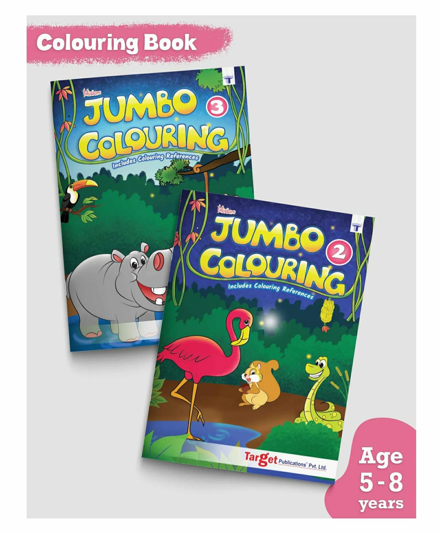 Jumbo Colouring Books Level 2 And 3 Set Of 2 – English  |   Drawing & Coloring Book Drawing & Coloring Book Drawing & Coloring Book