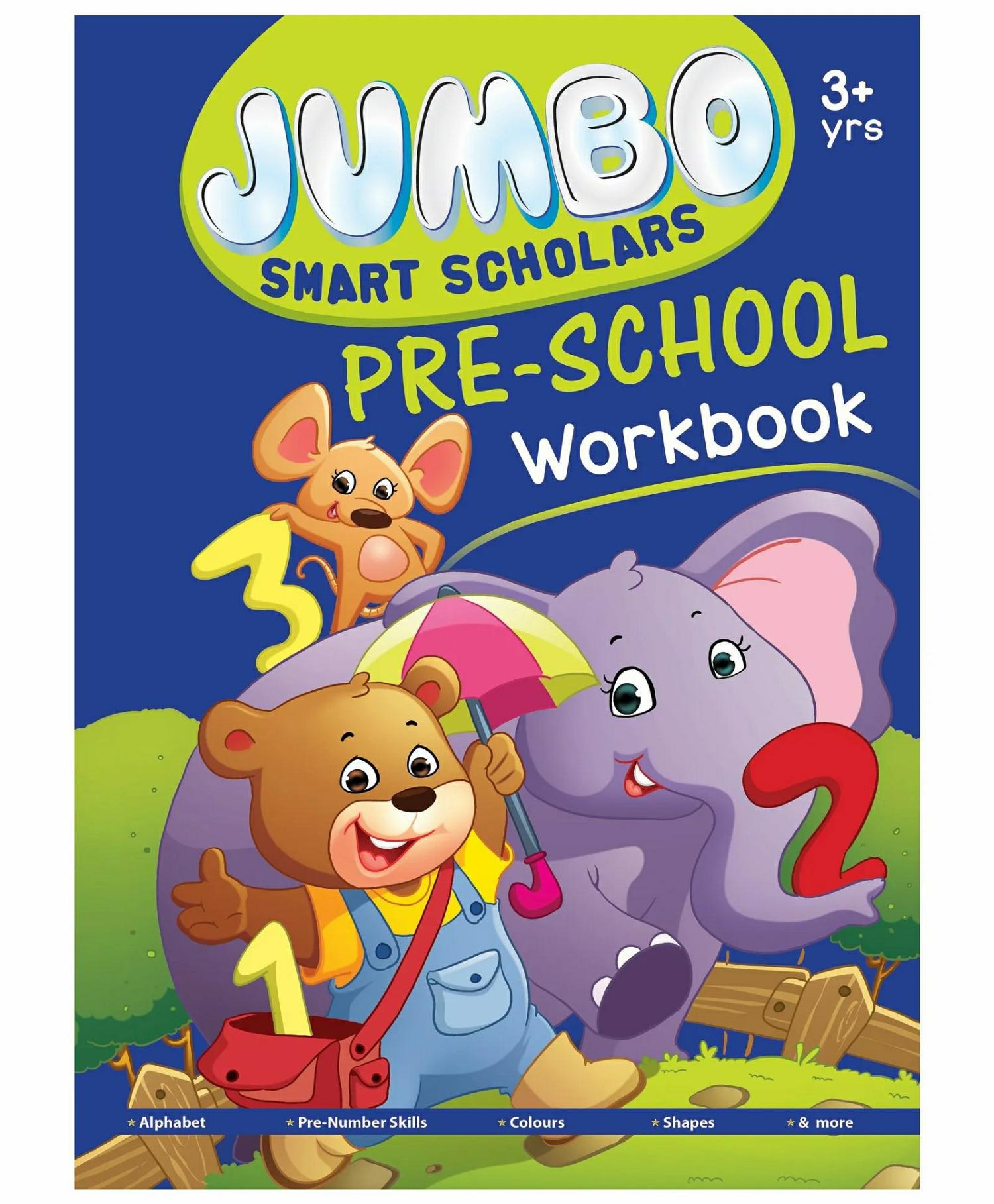 Jumbo Smart Scholars Pre-School Workbook Activity Book – English  |   Crafts, Hobbies & Activity Books Crafts, Hobbies & Activity Books Crafts