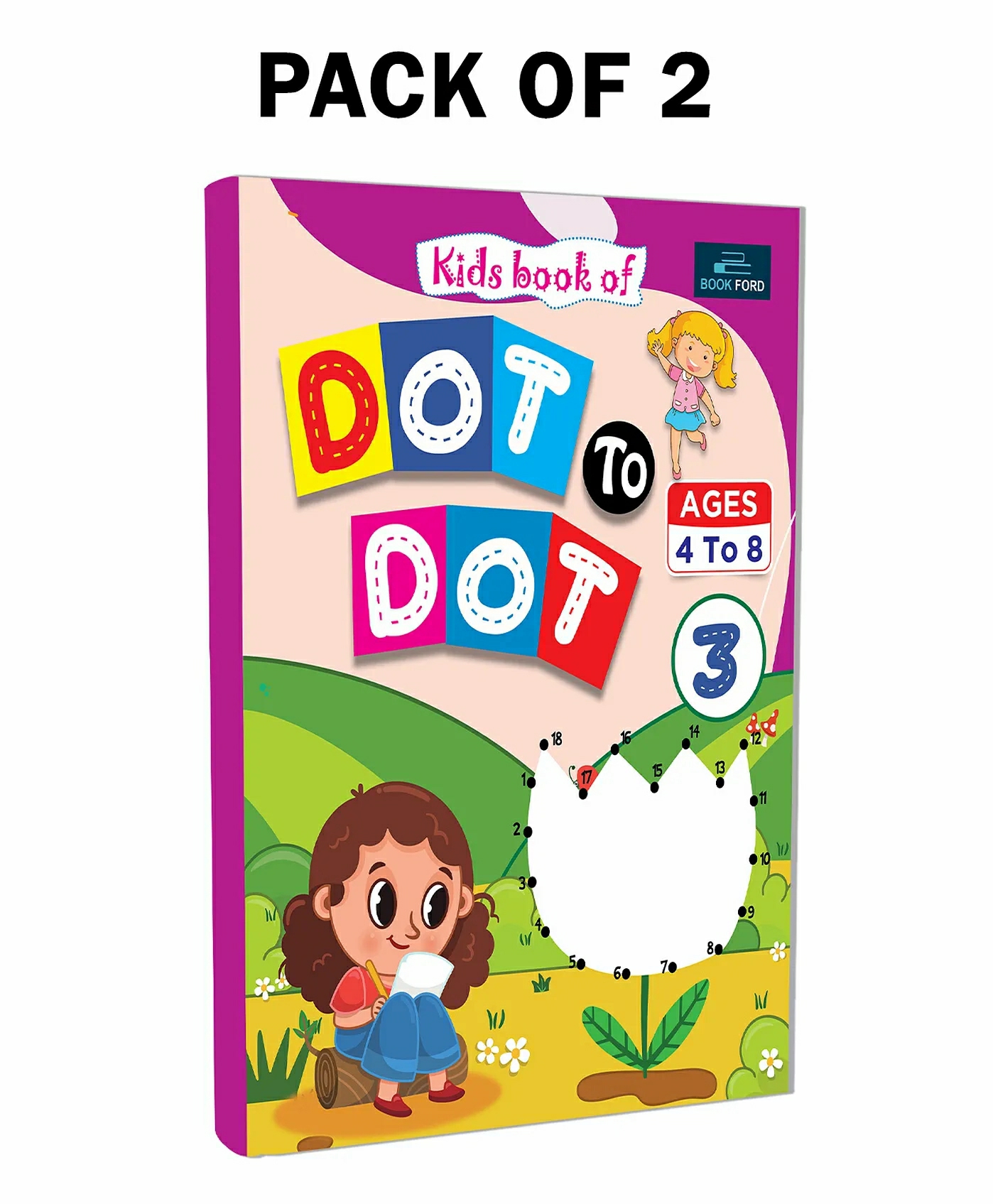 Kids Book Of Dot To Dot Pack Of 2 – English  |   Drawing & Coloring Book Drawing & Coloring Book Drawing & Coloring Book