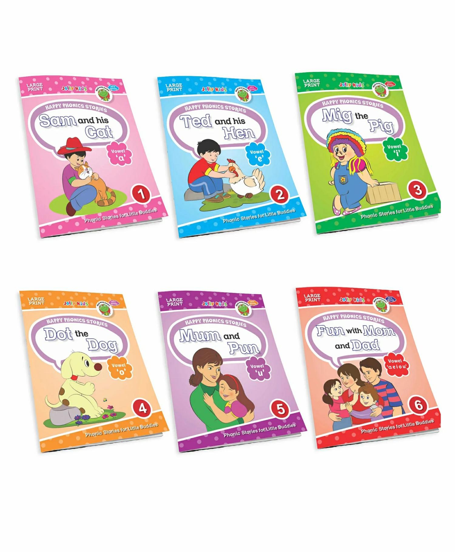 Large Print Read With Happy Phonics Stories Set Of 6 – English  |   Picture Books Picture Books Picture Books