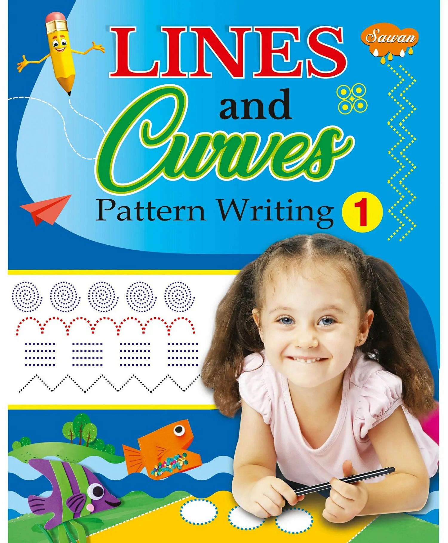 Lines & Curves Book 1 – English  |   Drawing & Coloring Book Drawing & Coloring Book Drawing & Coloring Book