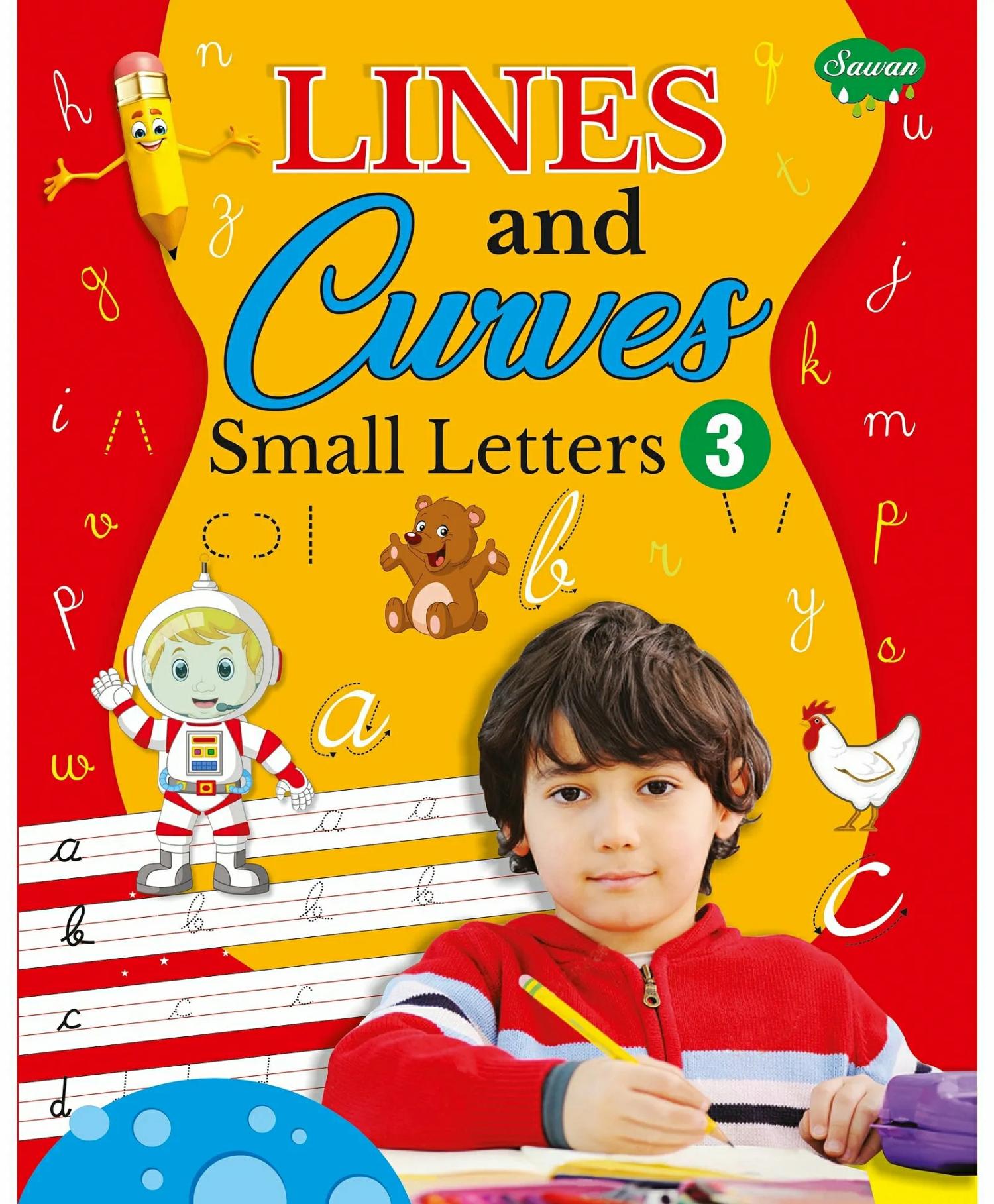 Lines & Curves Small Letters Book 3 – English  |   Drawing & Coloring Book Drawing & Coloring Book Drawing & Coloring Book